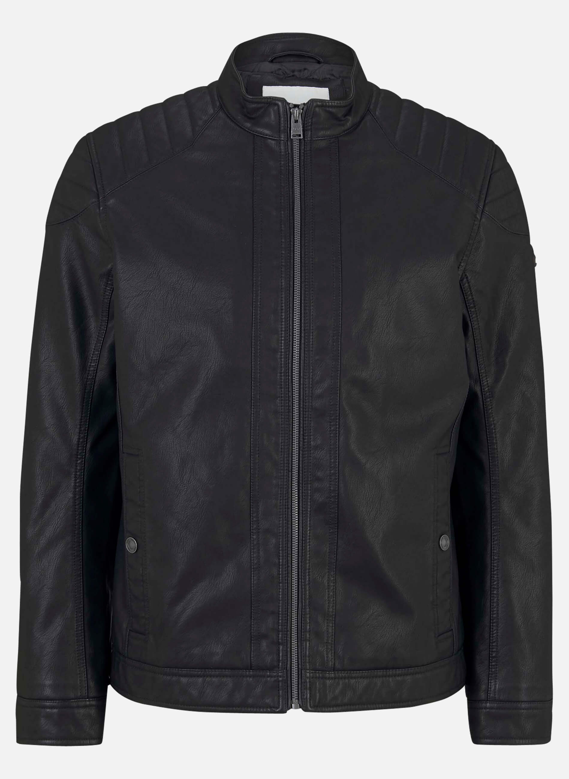 Blouson Motard Femme En Cuir Noir - Taille S - Occasion Parfait état - Style Rétro
