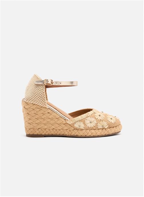 Gioseppo Sandales Dressing - Espadrilles Cuir Brodé Et Compensées En Raphia Bennett - Natural femme beige