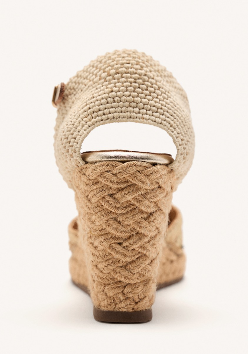 Sandales Dressing - Espadrilles Cuir Brodé Et Compensées En Raphia Bennett - Natural femme beige Gioseppo Sandales Dressing - Espadrilles Cuir Brodé Et Compensées En Raphia Bennett - Natural femme beige Beige