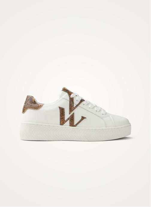 Vanessa Wu Baskets basses Lou femme blanc