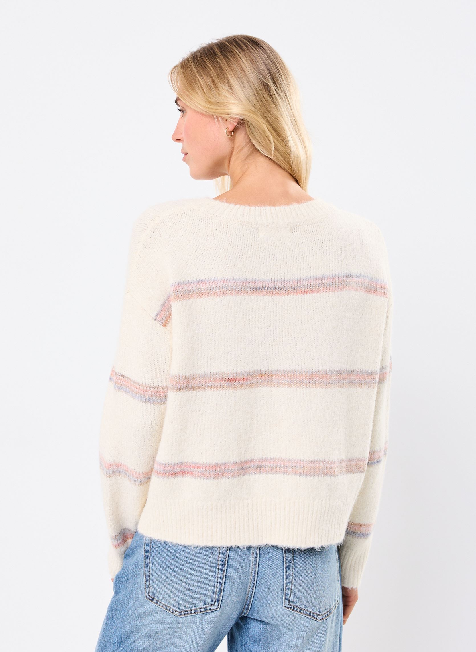 Truien MATIE dames beige MADE BY Truien MATIE dames beige IMP_RAYURE AQUARELLE_MULTICO