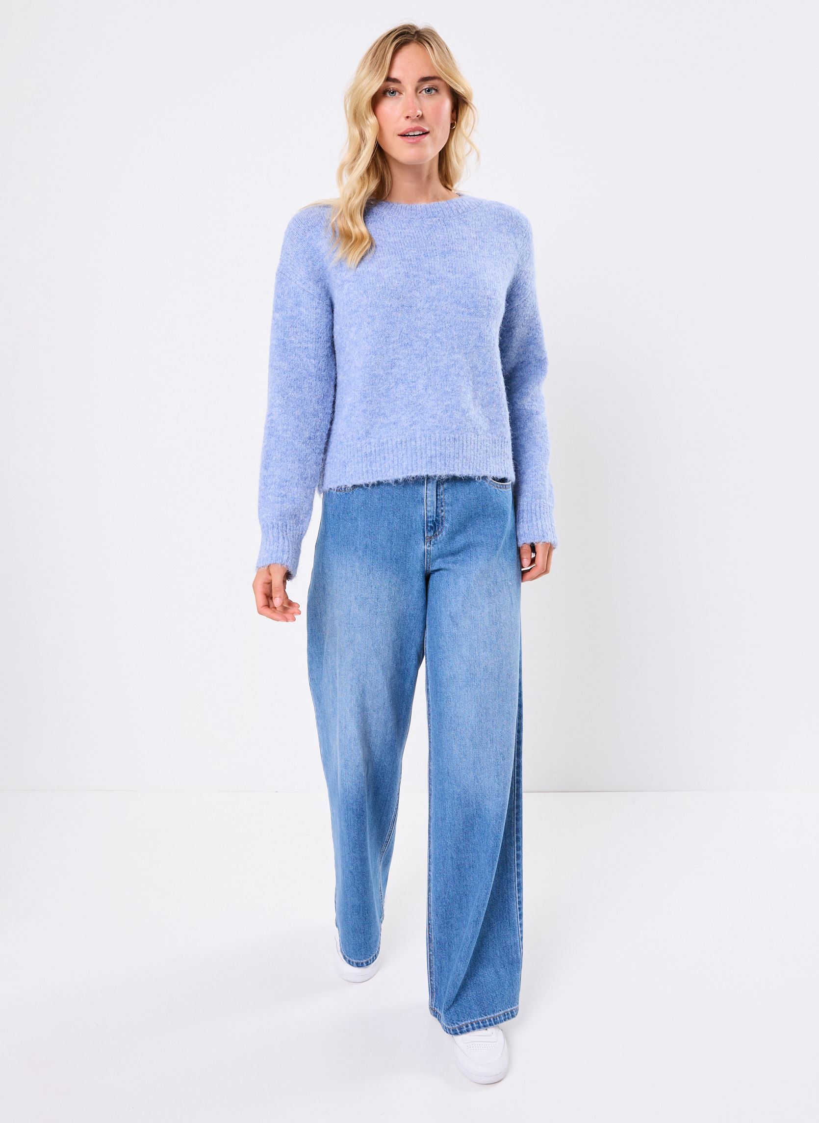 Pulls MATIE femme bleu MADE BY Pulls MATIE femme bleu MELANGE BLEU CIEL
