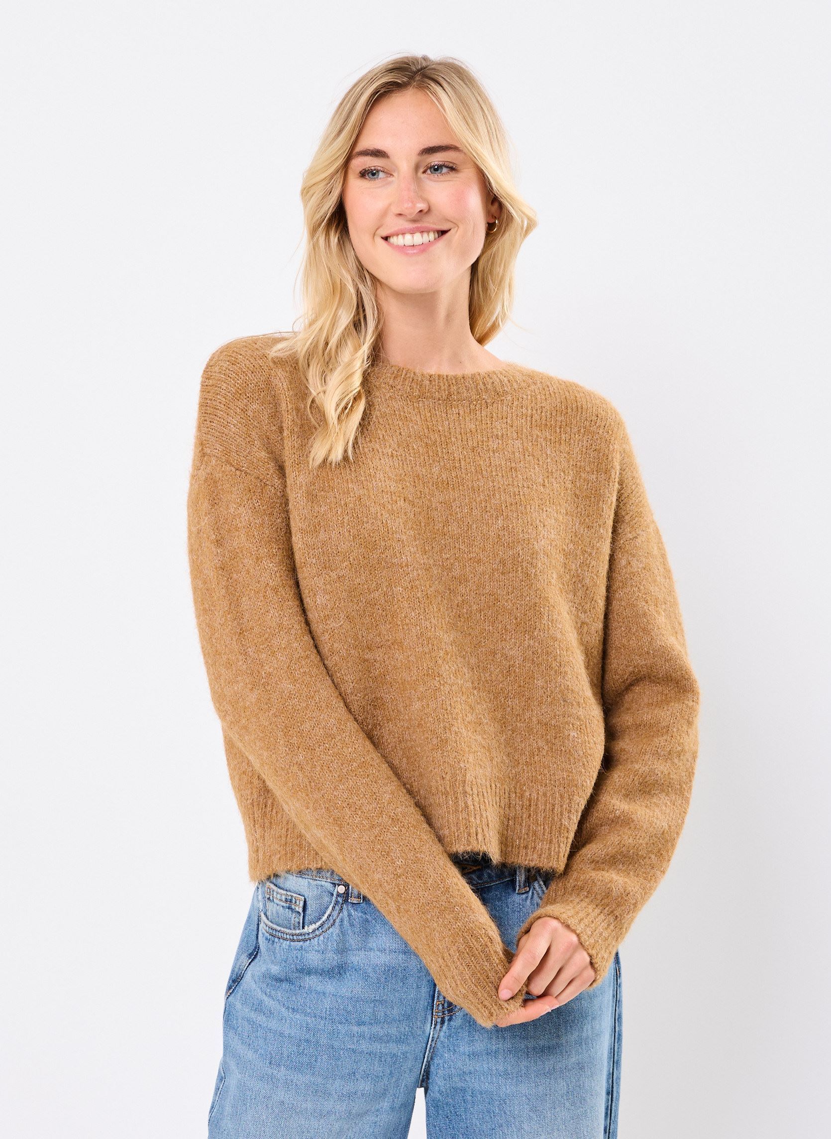 Pulls MATIE femme marron MADE BY Pulls MATIE femme marron MELANGE CAMEL
