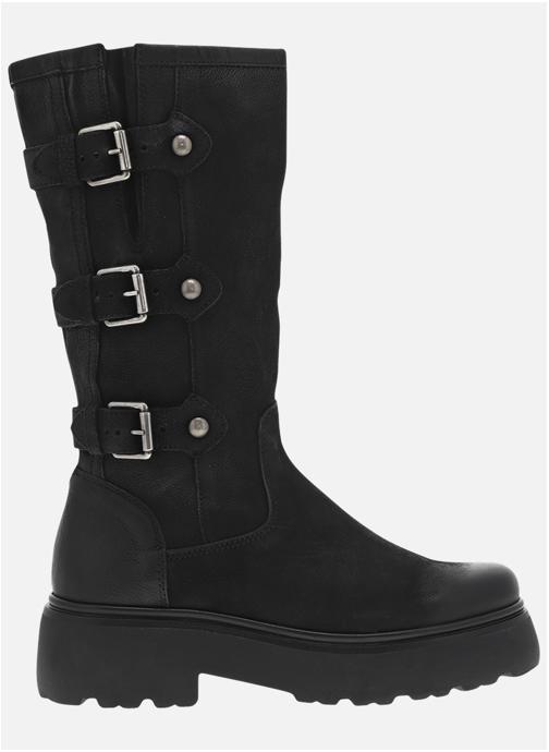 Bottes Femme Noires à Talon Compensé De 10cm, Synthétique, Pointure 39