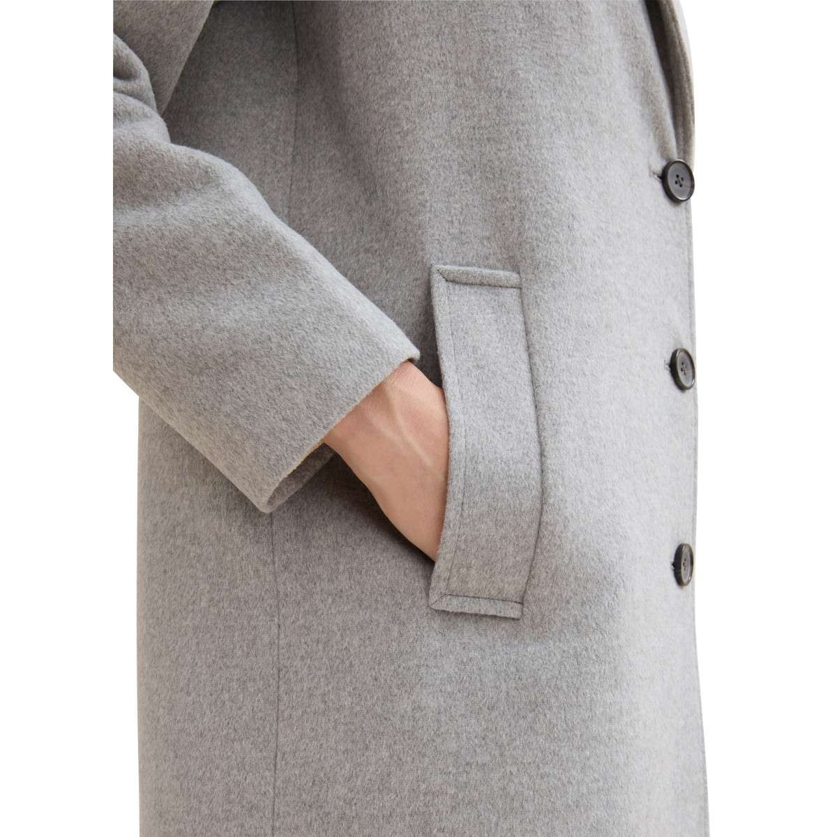 Manteaux classiques Manteau gris uni avec une coupe longue un col cranté et une fermeture boutonnée femme gris Tom Tailor Manteaux classiques Manteau gris uni avec une coupe longue un col cranté et une fermeture boutonnée femme gris Gris