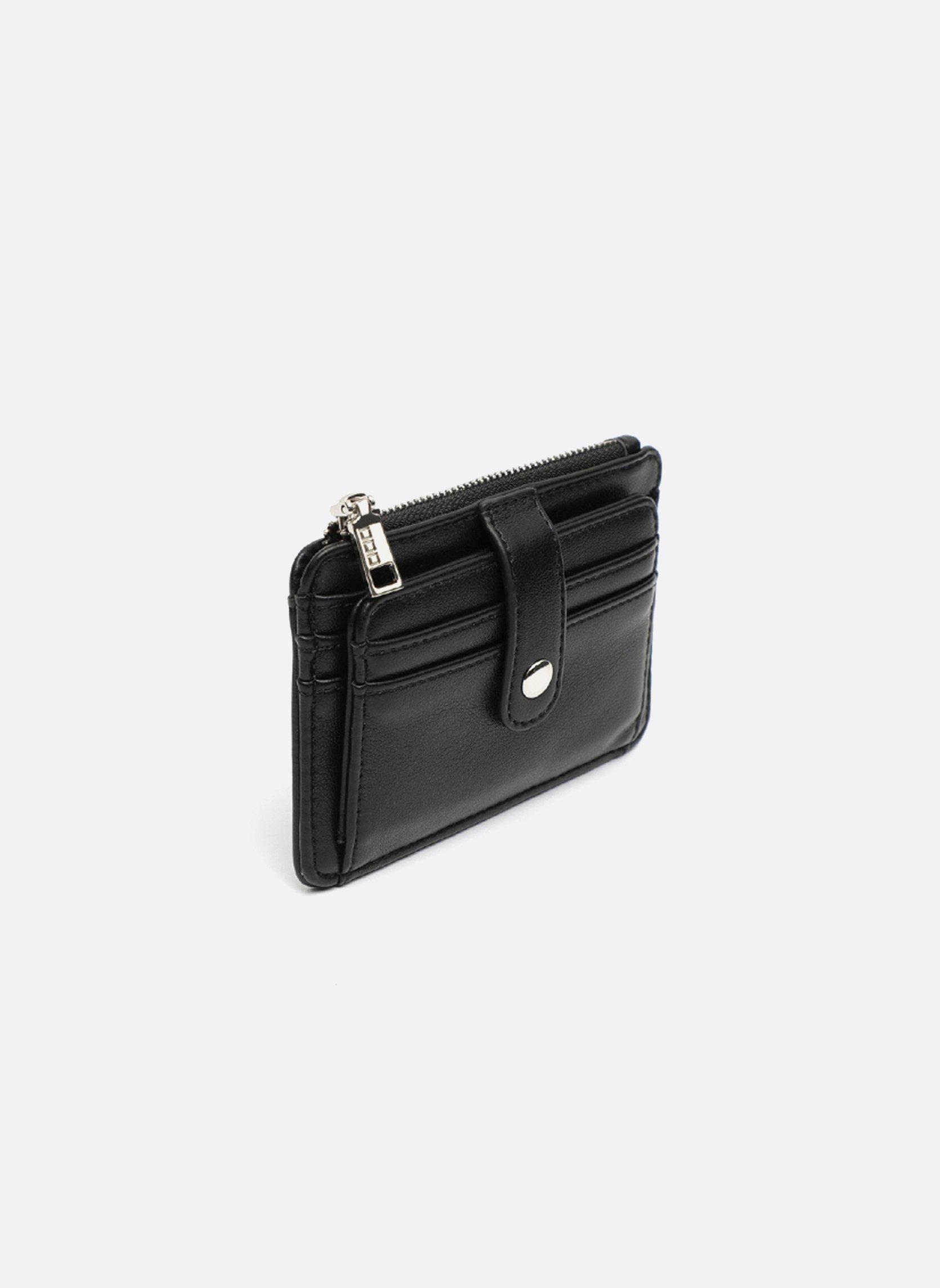 Porte-monnaie avec zip noir femme | La Halle