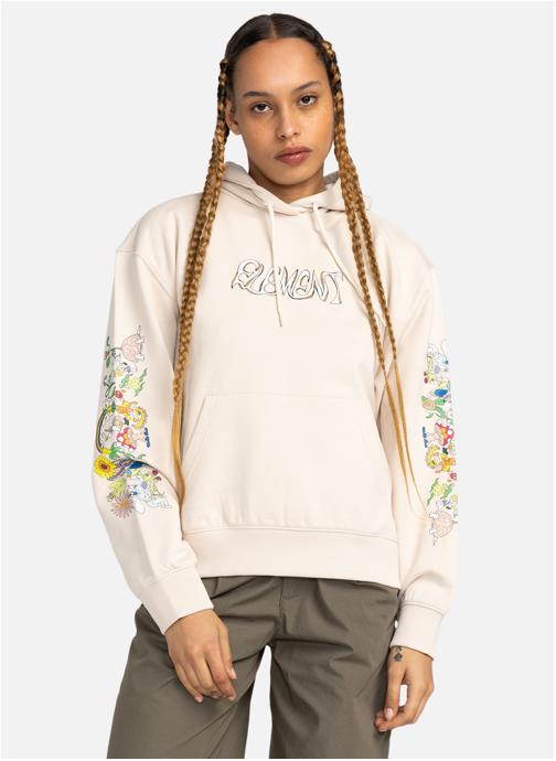 Element Sweats à capuche Party Flower femme beige
