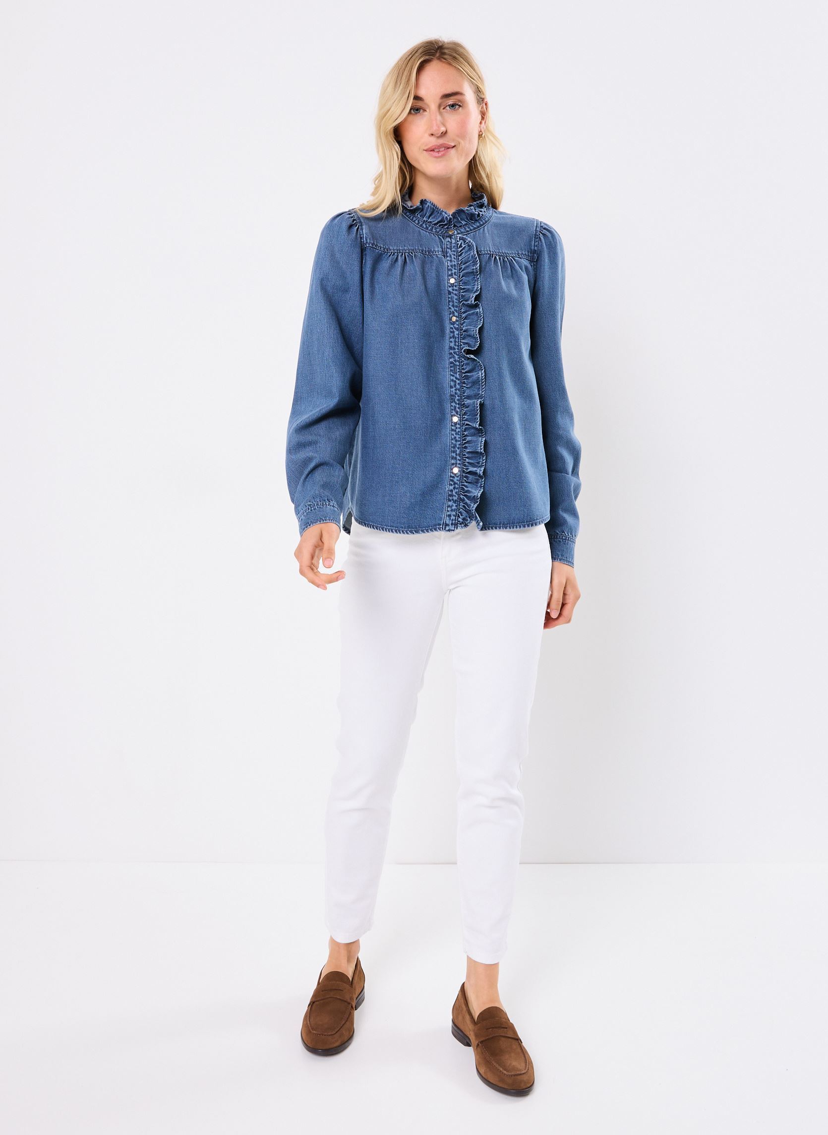 Camicie a maniche lunghe CDENIMRUF donna blu Georgia Rose Camicie a maniche lunghe CDENIMRUF donna blu DENIM STONE