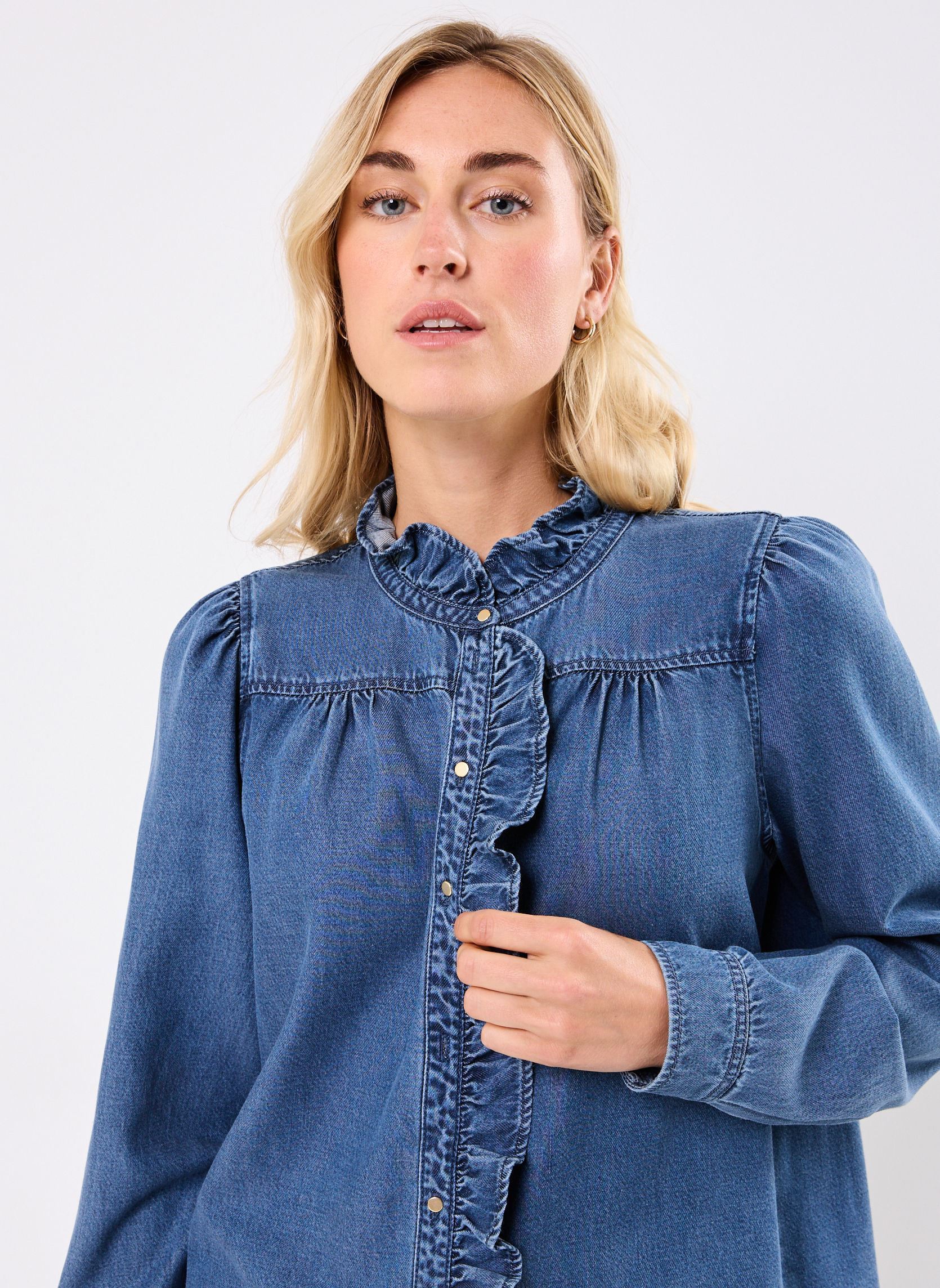 Camicie a maniche lunghe CDENIMRUF donna blu Georgia Rose Camicie a maniche lunghe CDENIMRUF donna blu DENIM STONE