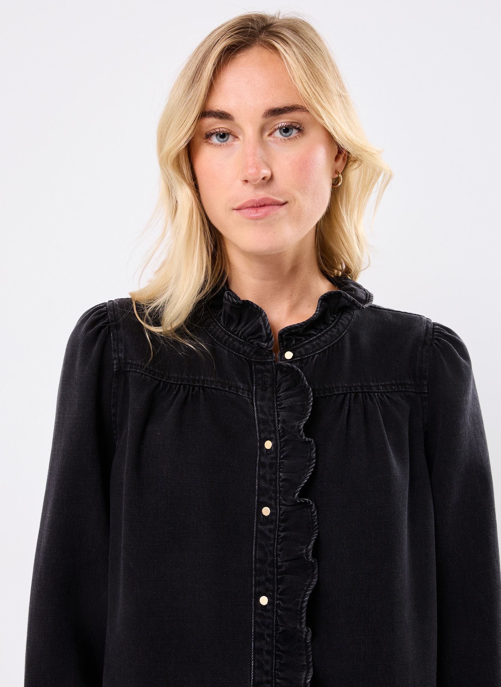 Camisas de manga larga CDENIMRUF mujer negro Georgia Rose Camisas de manga larga CDENIMRUF mujer negro DENIM BLACK