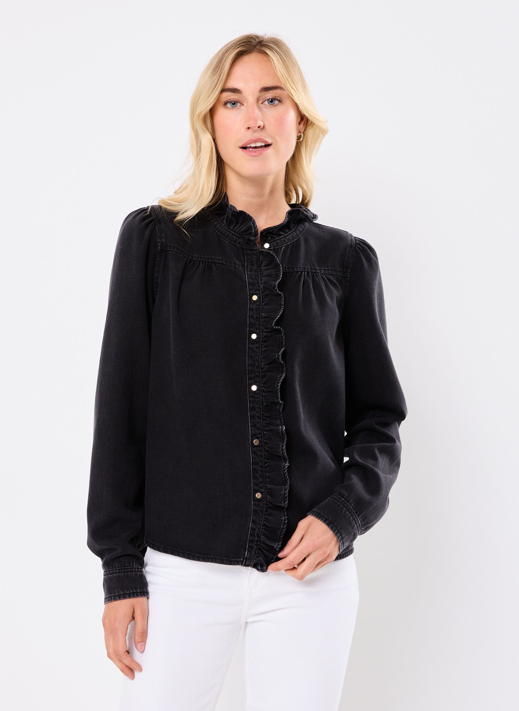Camisas de manga larga CDENIMRUF mujer negro Georgia Rose Camisas de manga larga CDENIMRUF mujer negro DENIM BLACK