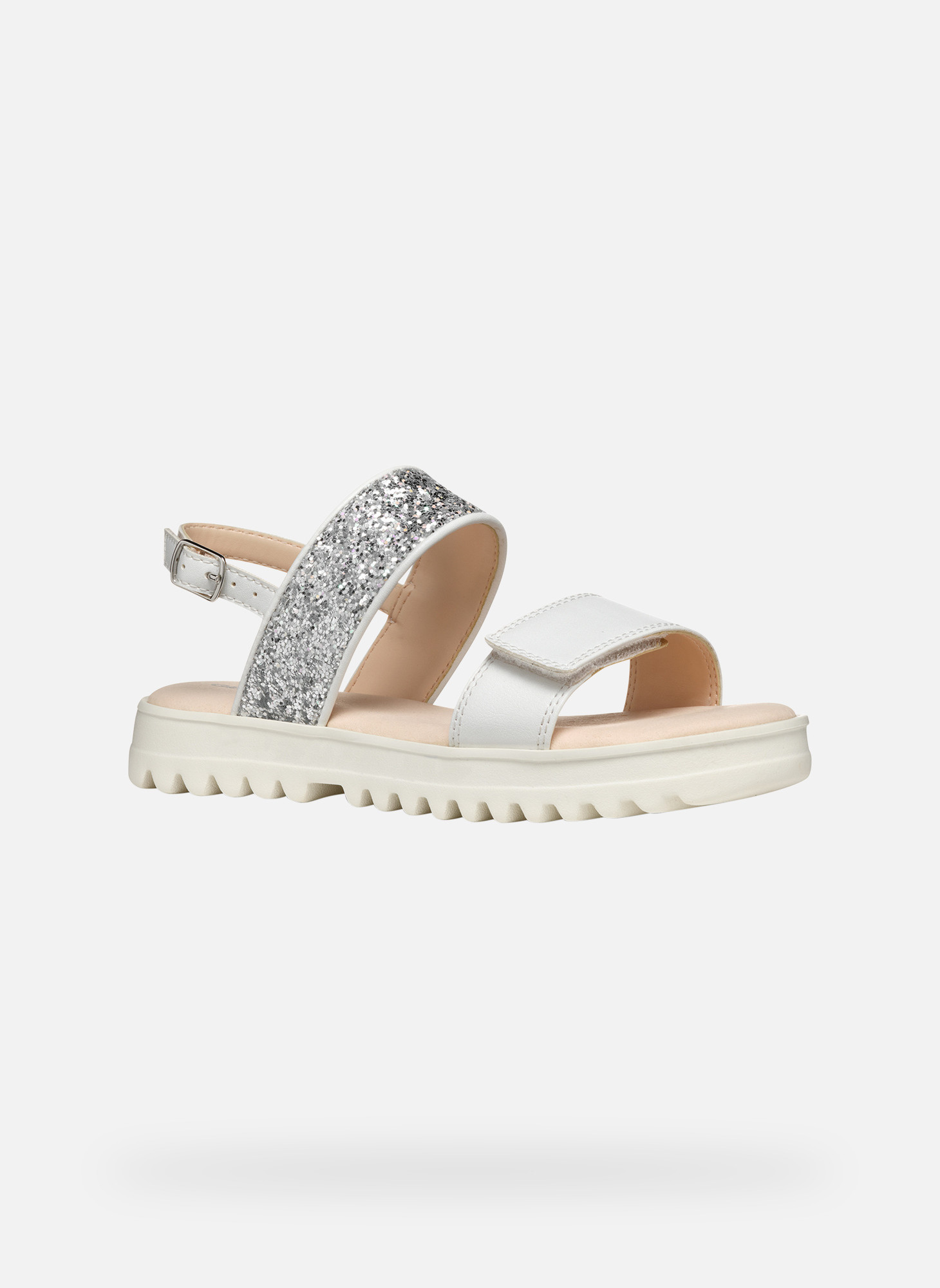Sandales SANDAL CORALIE GIRL fille argent Geox Sandales SANDAL CORALIE GIRL fille argent Argent