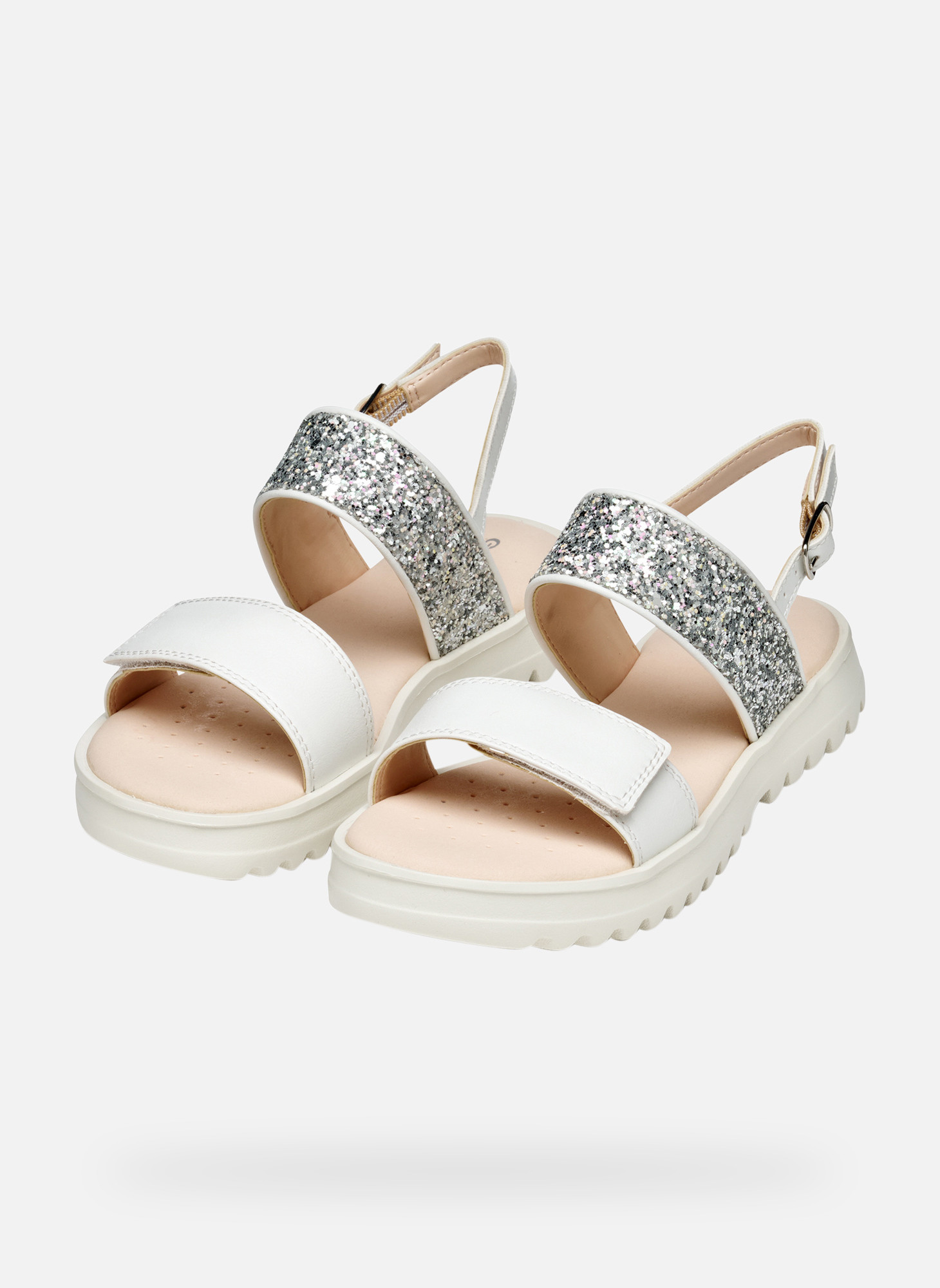 Sandales SANDAL CORALIE GIRL fille argent Geox Sandales SANDAL CORALIE GIRL fille argent Argent