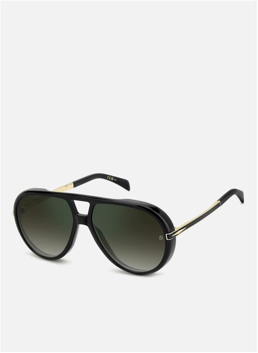 David Beckham Lunettes de soleil Lunettes de Soleil DB 99/VOYAGER Black Gold/ Green Shaded Mirror homme noir