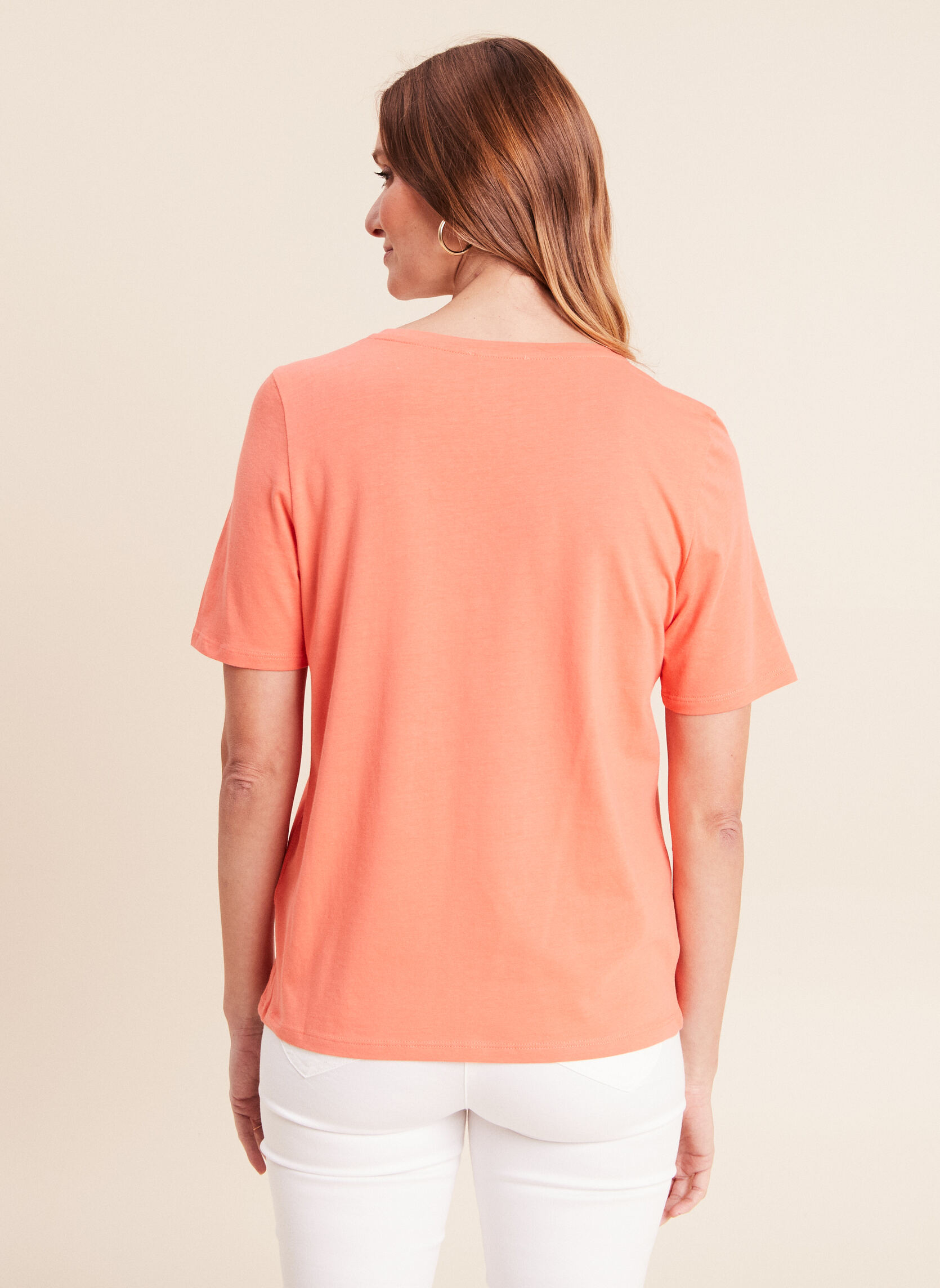 Tee-shirts TIBRICOEUR femme orange Bréal Tee-shirts TIBRICOEUR femme orange Orange fluo