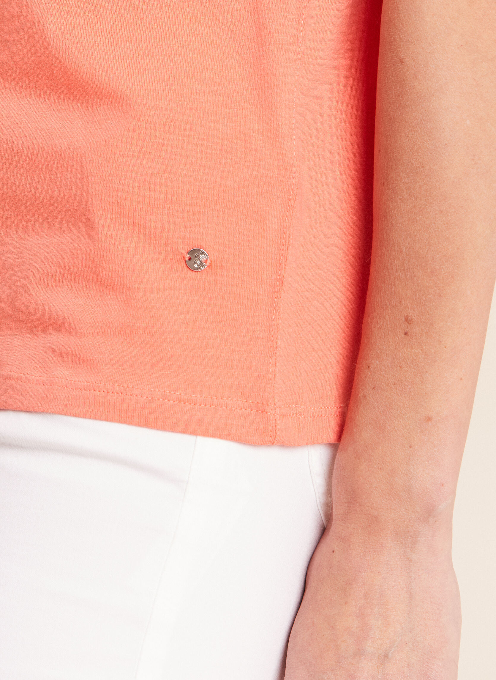 Tee-shirts TIBRICOEUR femme orange Bréal Tee-shirts TIBRICOEUR femme orange Orange fluo