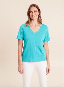 Tee-shirts TIBRICOEUR femme bleu Bréal Tee-shirts TIBRICOEUR femme bleu Turquoise