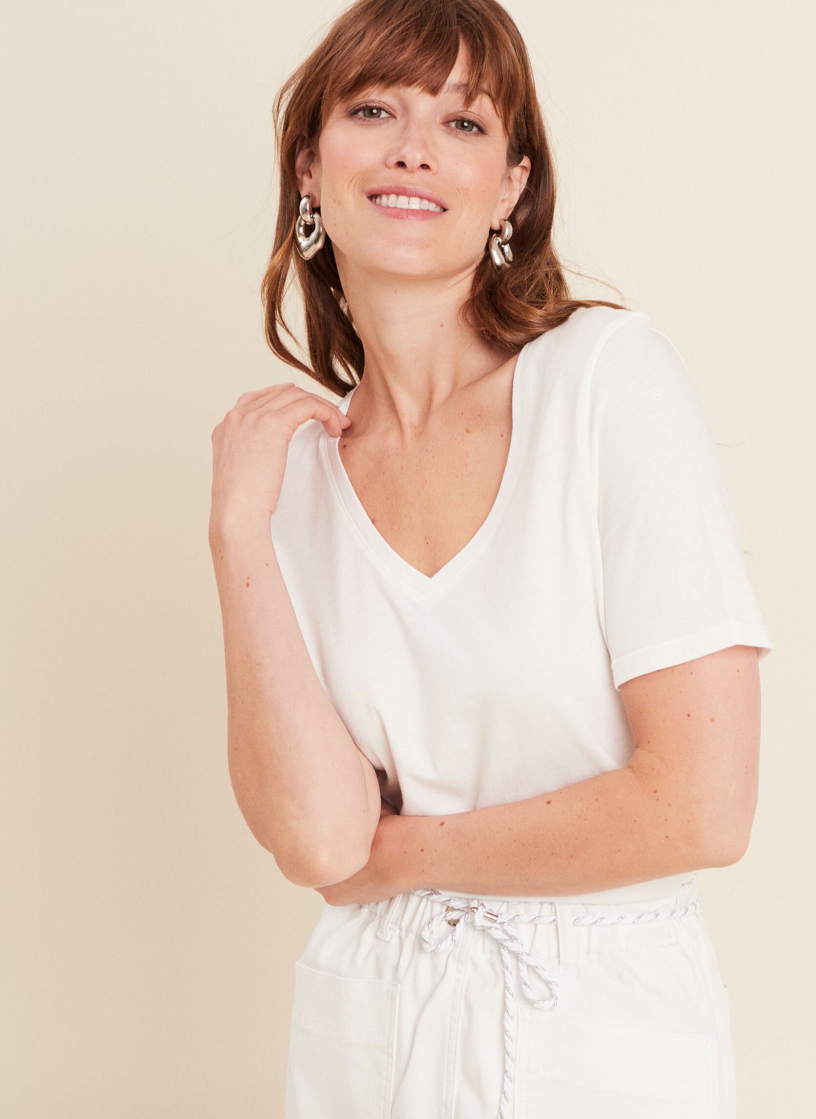 Tee-shirts TIBRICOEUR femme blanc Bréal Tee-shirts TIBRICOEUR femme blanc Blanc