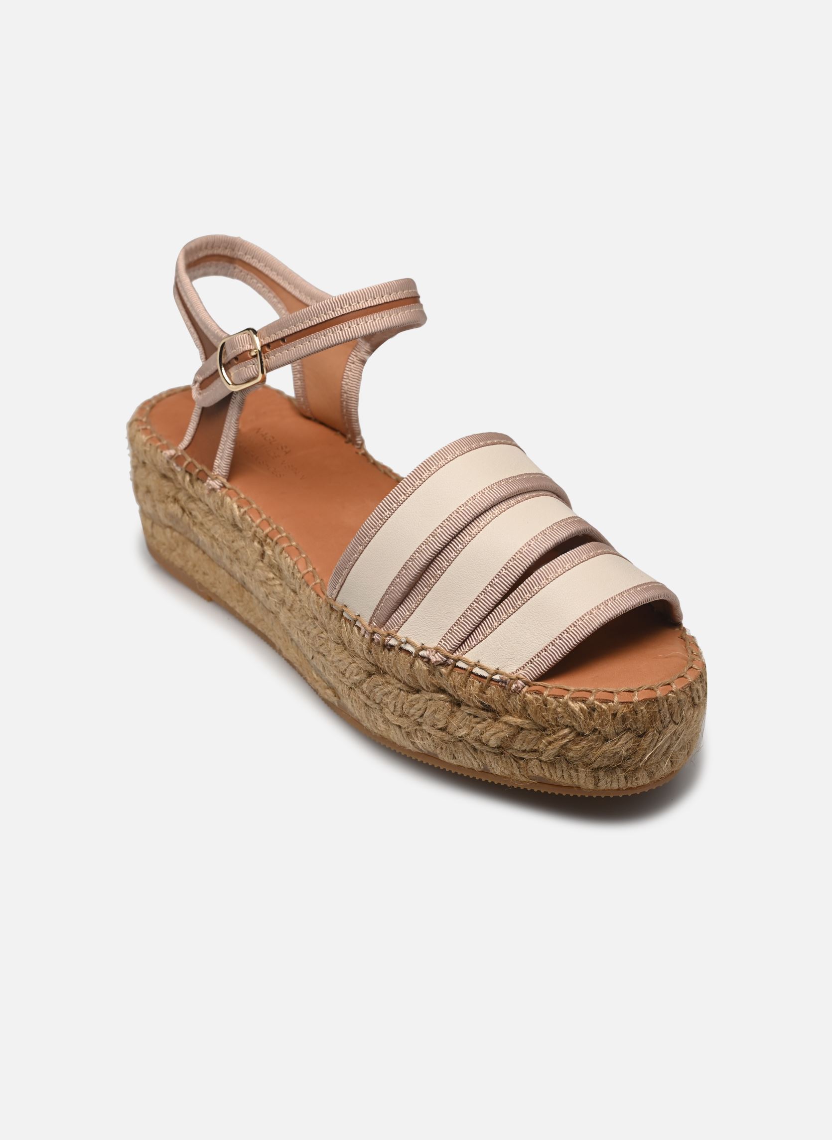 Espadrillas con zeppa e plateau Arachis donna bianco Naguisa Espadrillas con zeppa e plateau Arachis donna bianco ECRU BEIGE