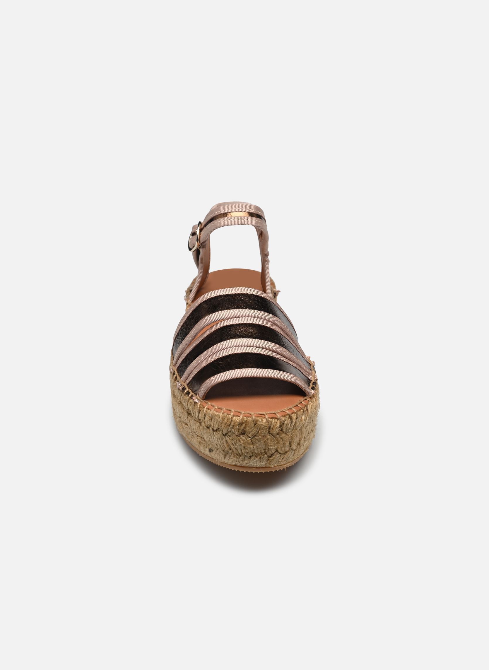 Espadrilles met sleehak en plateau Arachis dames goud en brons Naguisa Espadrilles met sleehak en plateau Arachis dames goud en brons GOLD