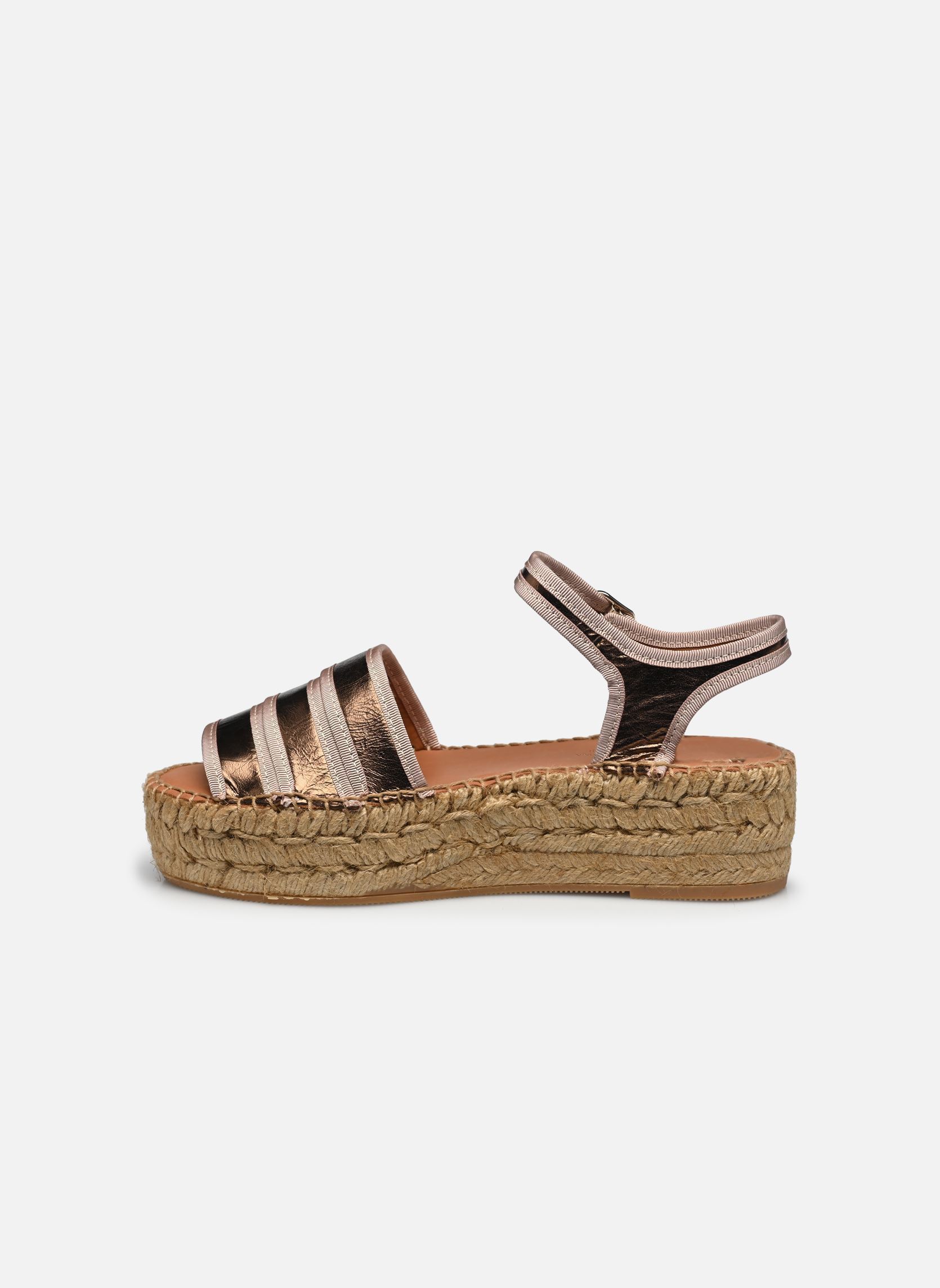 Espadrilles met sleehak en plateau Arachis dames goud en brons Naguisa Espadrilles met sleehak en plateau Arachis dames goud en brons GOLD
