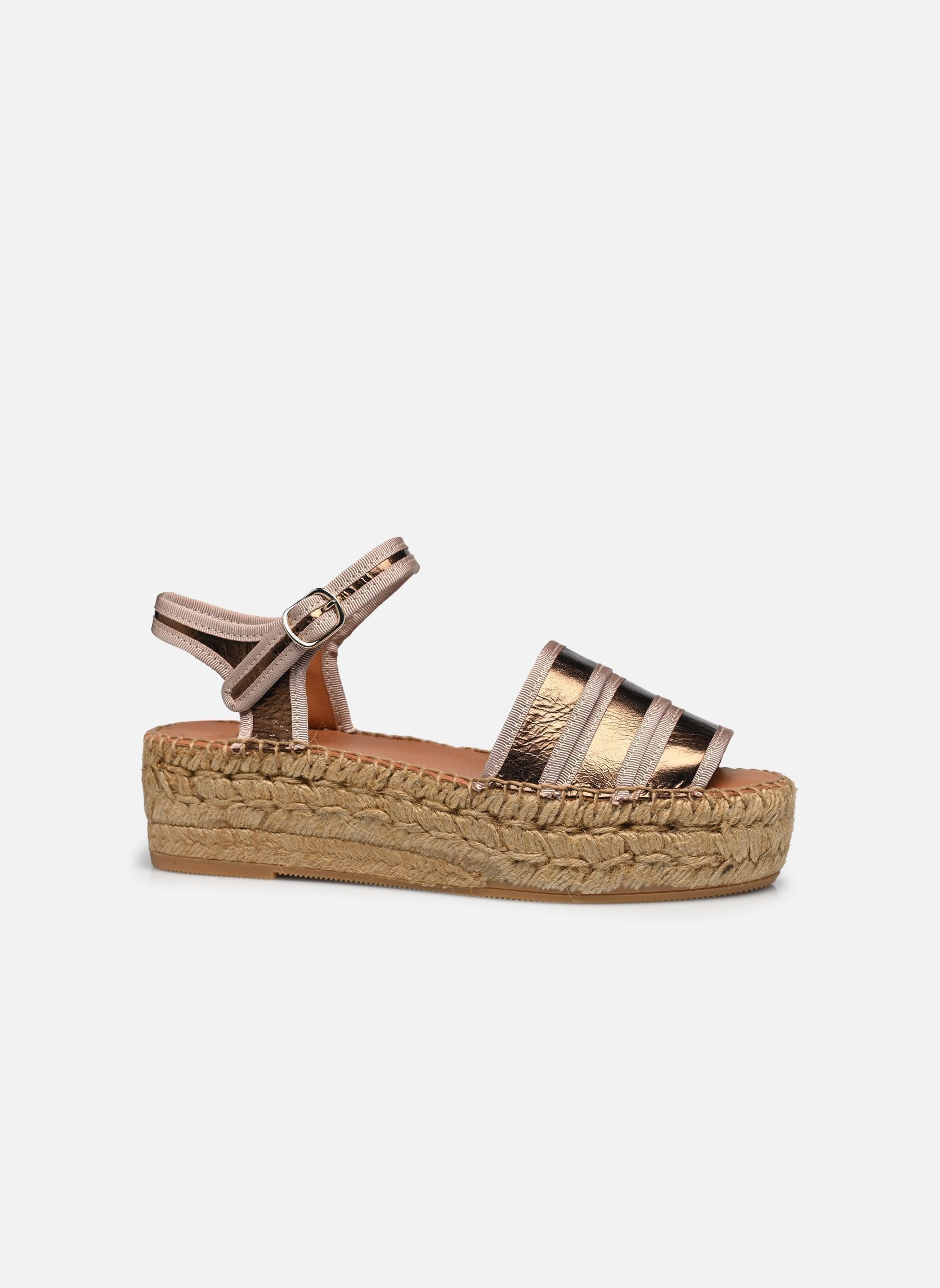 Espadrilles met sleehak en plateau Arachis dames goud en brons Naguisa Espadrilles met sleehak en plateau Arachis dames goud en brons GOLD