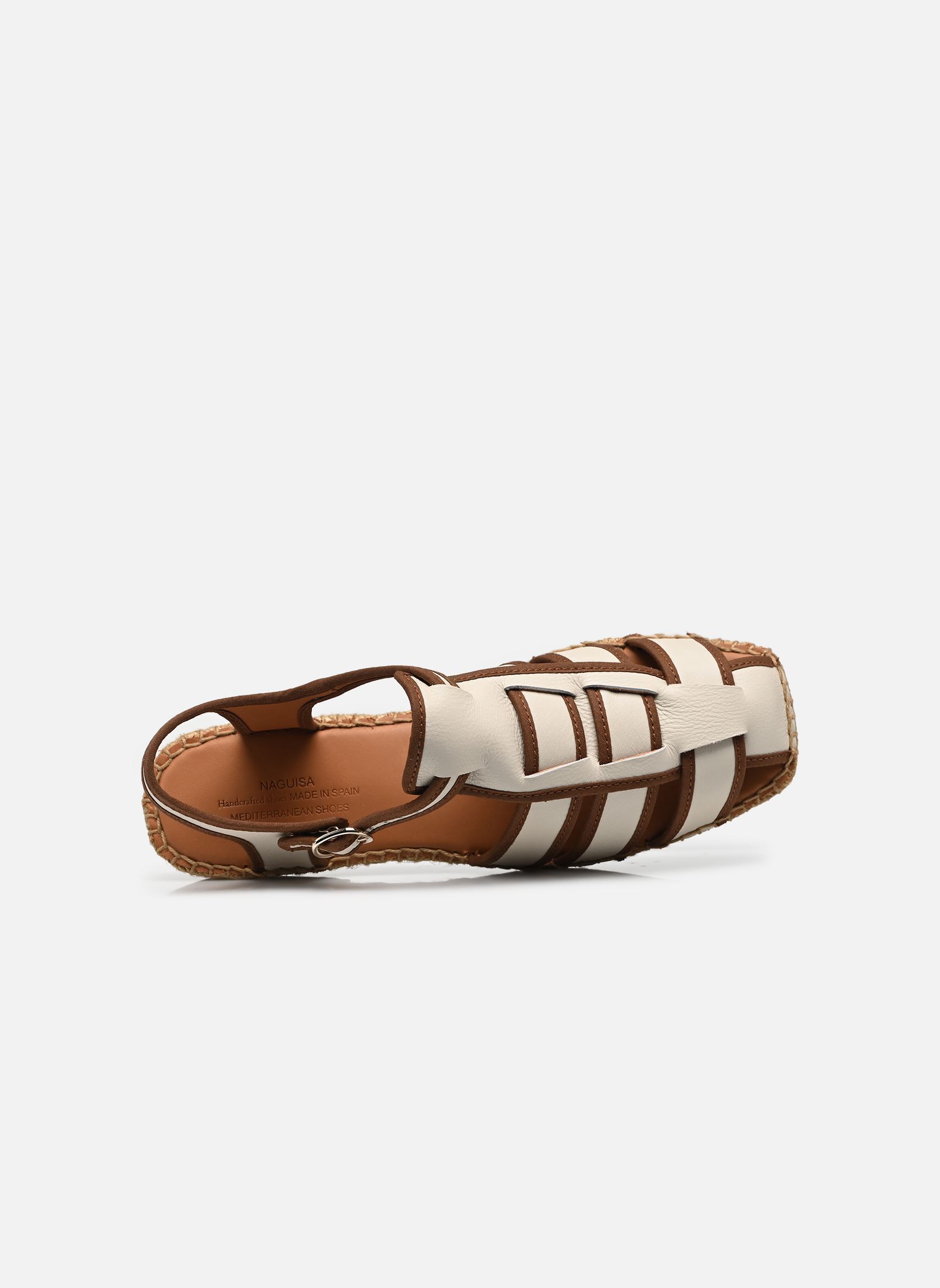 Flache Sandalen Sativa damen braun Naguisa Flache Sandalen Sativa damen braun ECRU BROWN