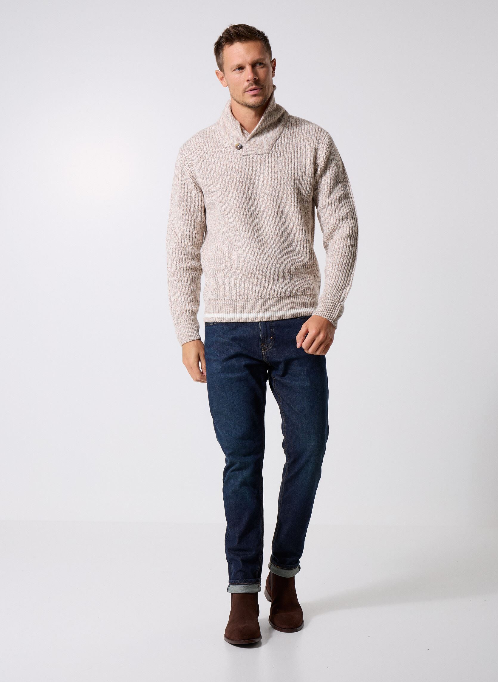 Pulls MAROUANE2 homme beige MADE BY Pulls MAROUANE2 homme beige Ecru
