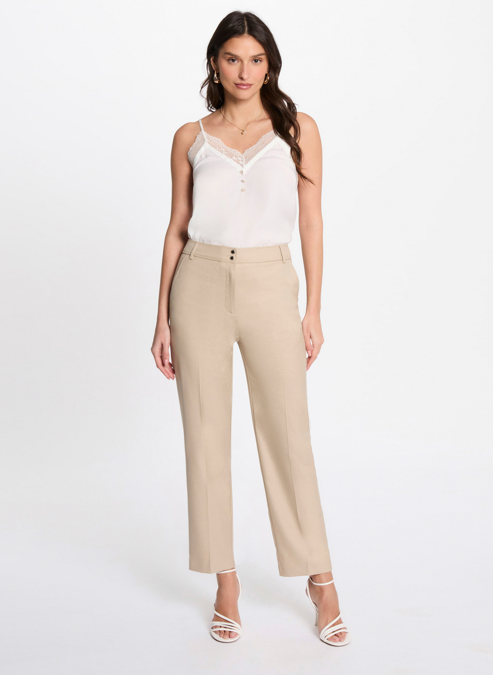 Pantalons droit 251-PLUX.F femme marron Morgan Pantalons droit 251-PLUX.F femme marron Marron clair
