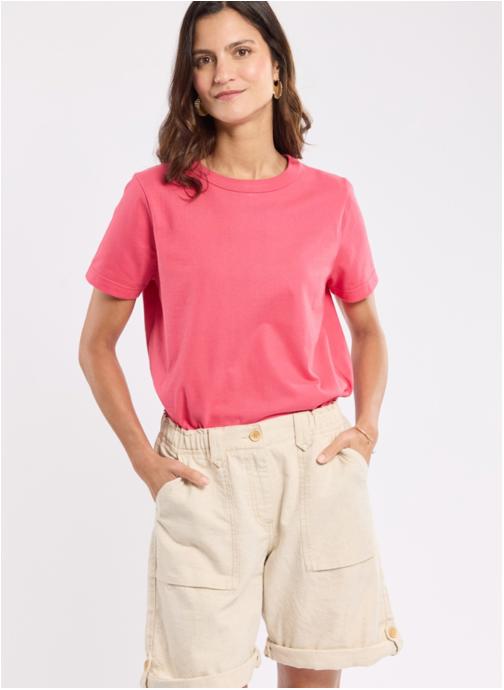 Armor Lux Tee-shirts T-shirt 74203 blanc femme rose