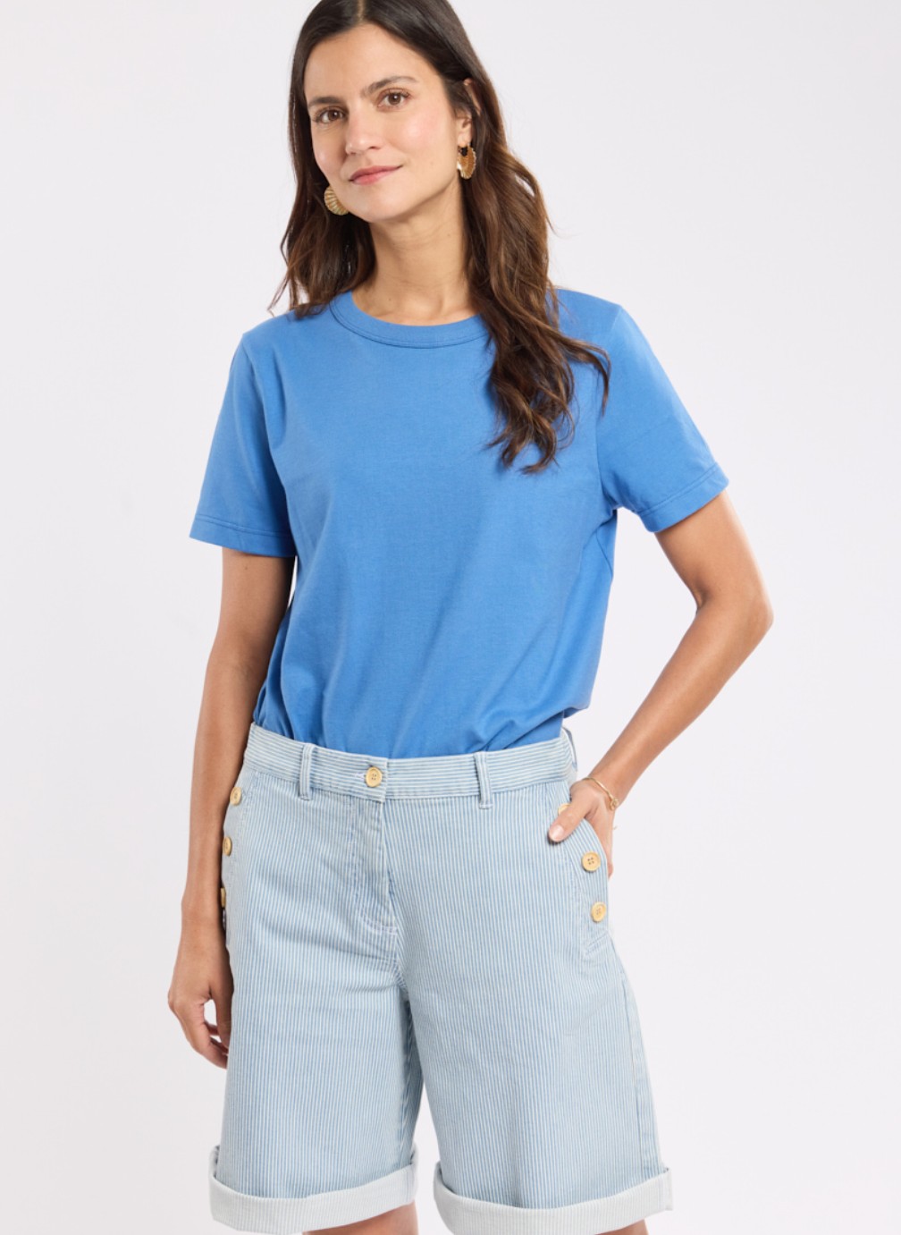 Tee-shirts T-shirt 74203 blanc femme bleu Armor Lux Tee-shirts T-shirt 74203 blanc femme bleu Bleu