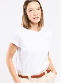 Tee-shirts T-shirt 74203 blanc femme bleu
