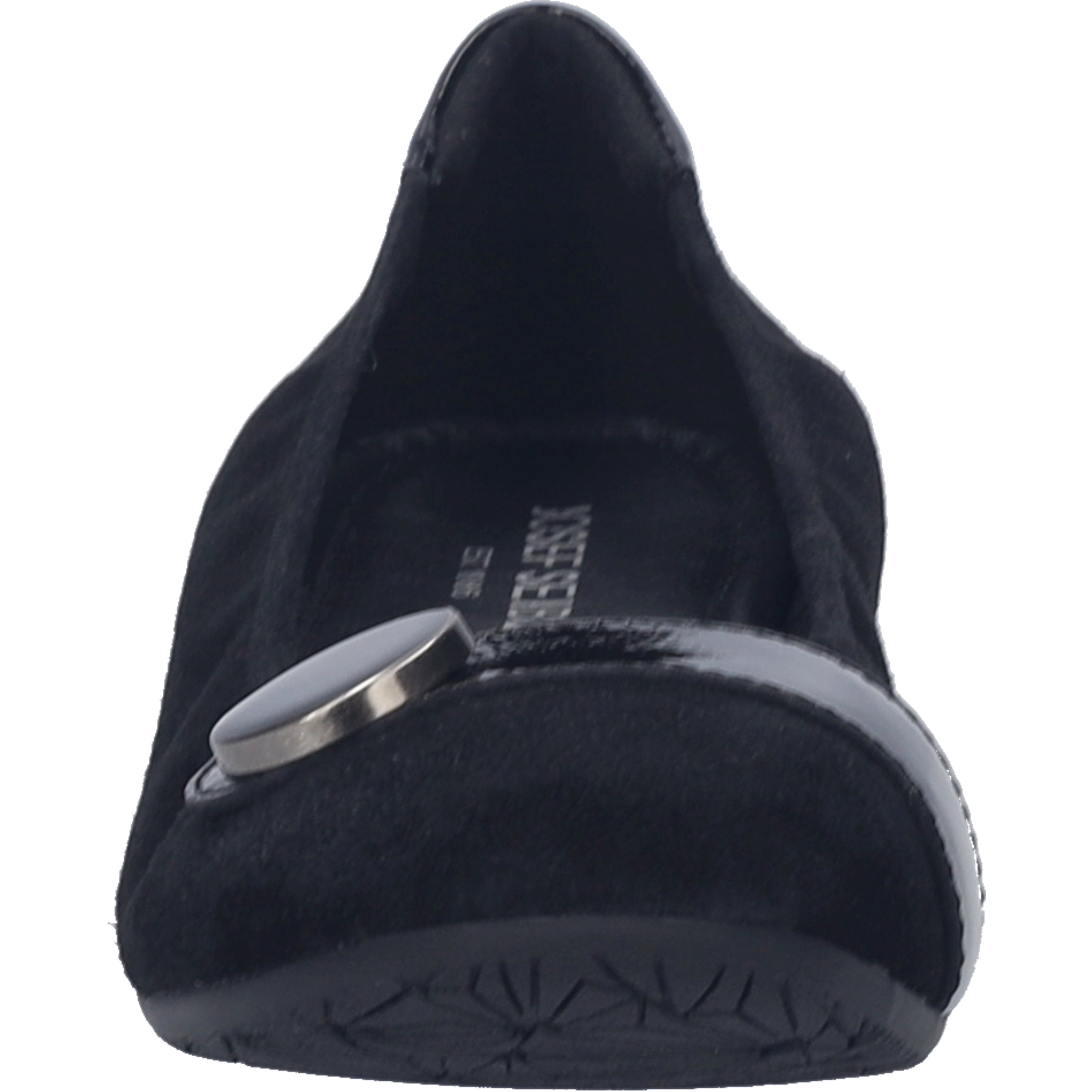 Ballerines Josef Seibel Fenja 01 - Cuir Verni Souple, Semelle Caoutchouc, Talon Plat 1,5 Cm, Noir