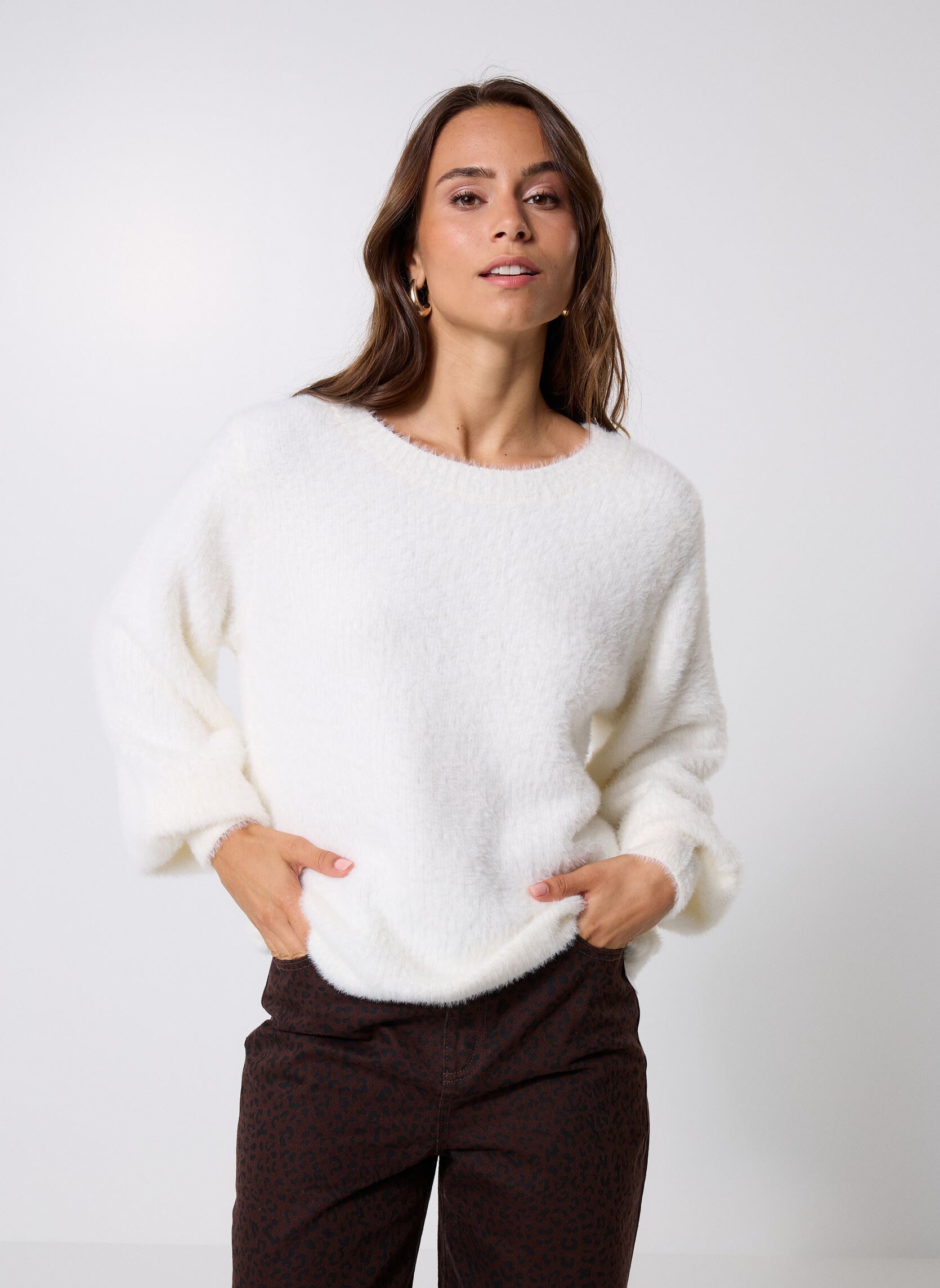 Maglioni MONDOU donna bianco MADE BY Maglioni MONDOU donna bianco SNOW WHITE