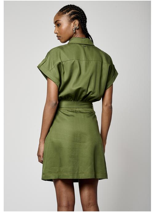 Robe D'été ONLY - Taille EU 38 - Couleur Kaki/vert Foncé - Polyester Stretch
