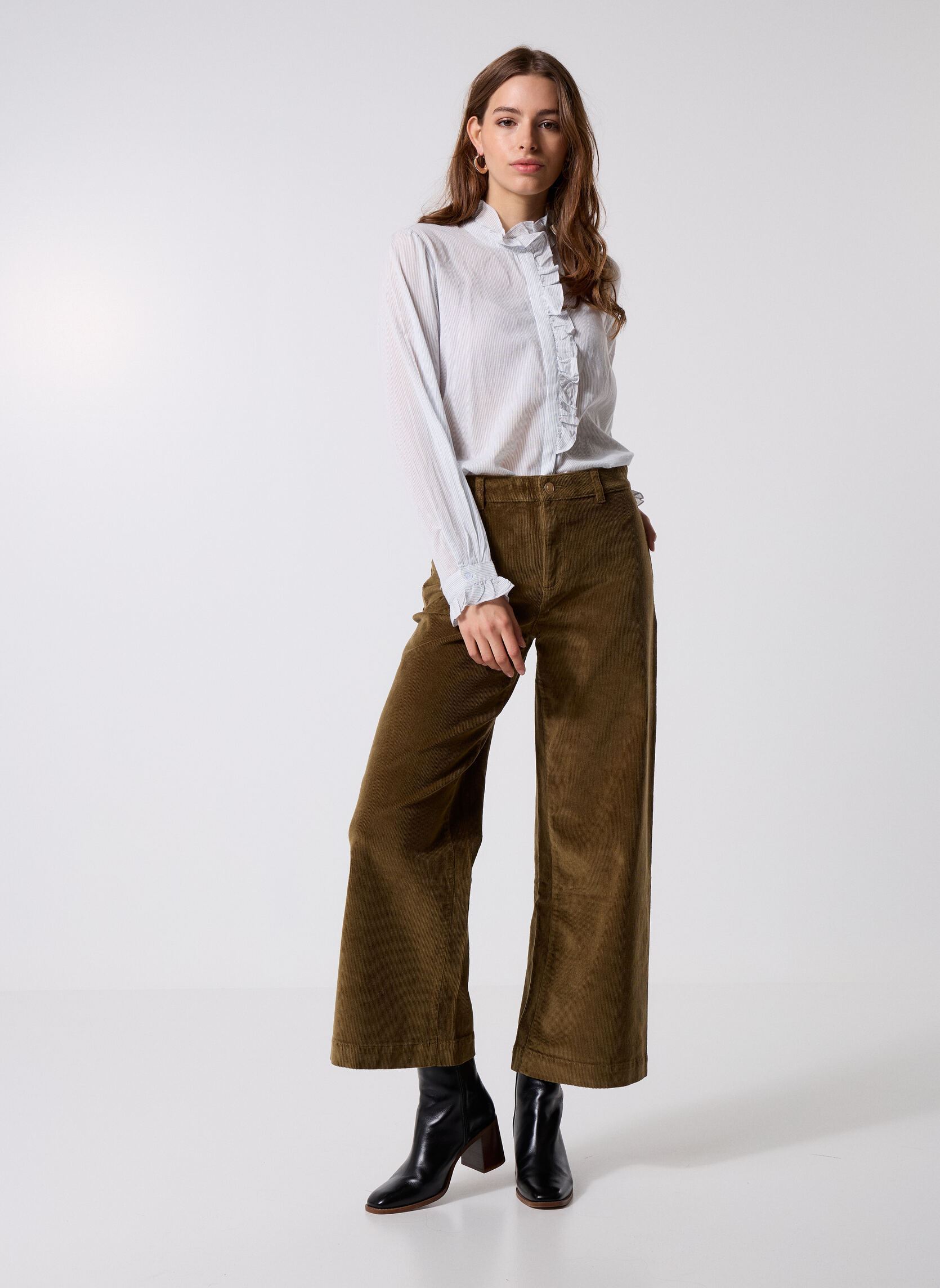 Pantalons larges PANVELOU femme marron Georgia Rose Pantalons larges PANVELOU femme marron MILITARY OLIVE