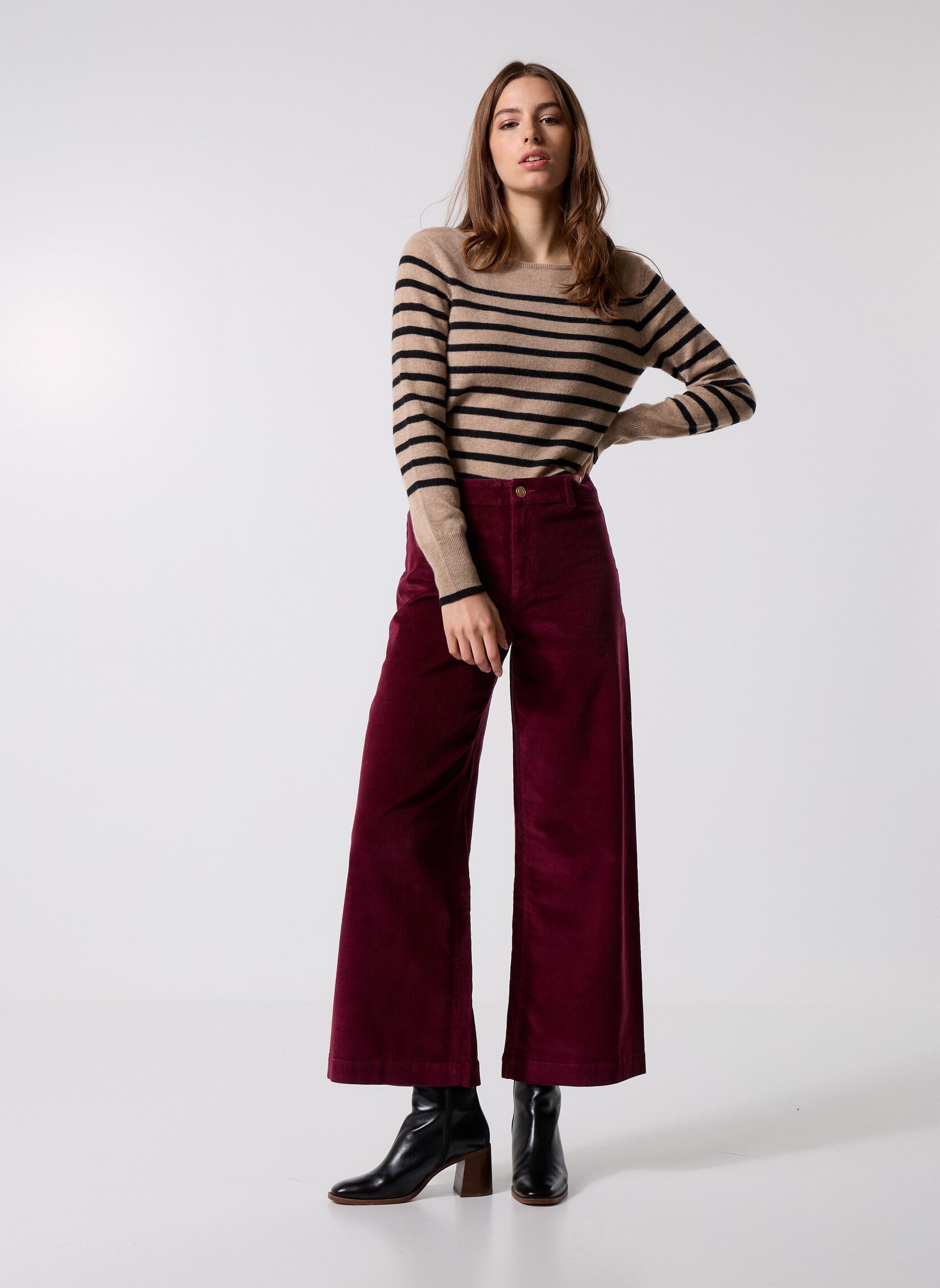 Pantalons larges PANVELOU femme bordeaux Georgia Rose Pantalons larges PANVELOU femme bordeaux MAROON BANNER