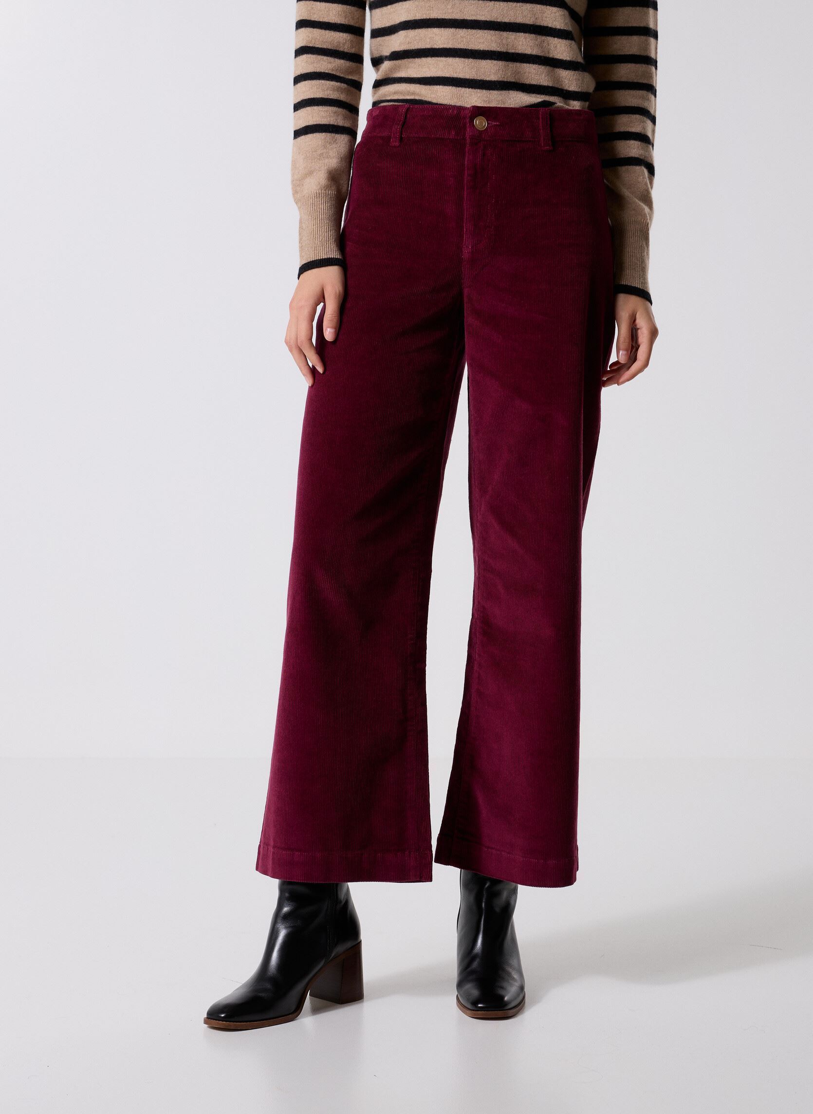 Pantalons larges PANVELOU femme bordeaux Georgia Rose Pantalons larges PANVELOU femme bordeaux MAROON BANNER