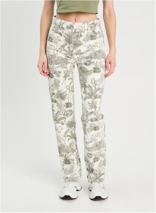 Cache Cache Pantalons droit ISTAHO-TAJOU femme blanc