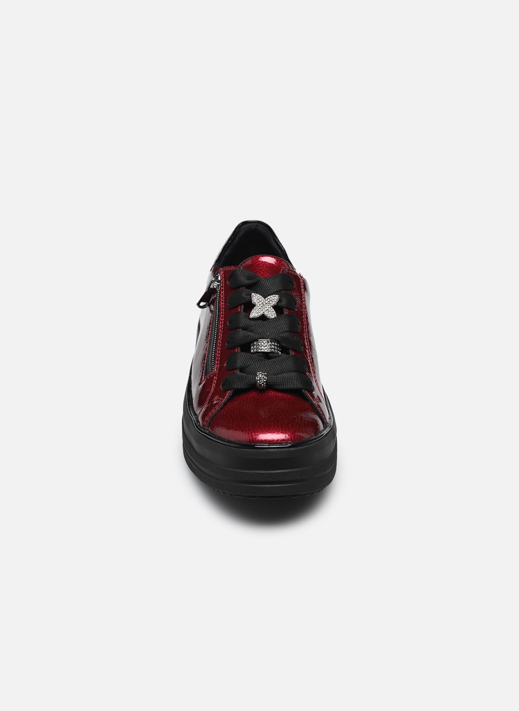Sleehak sneakers D1C09 dames bordeaux Remonte Sleehak sneakers D1C09 dames bordeaux CHERRY/BLACK