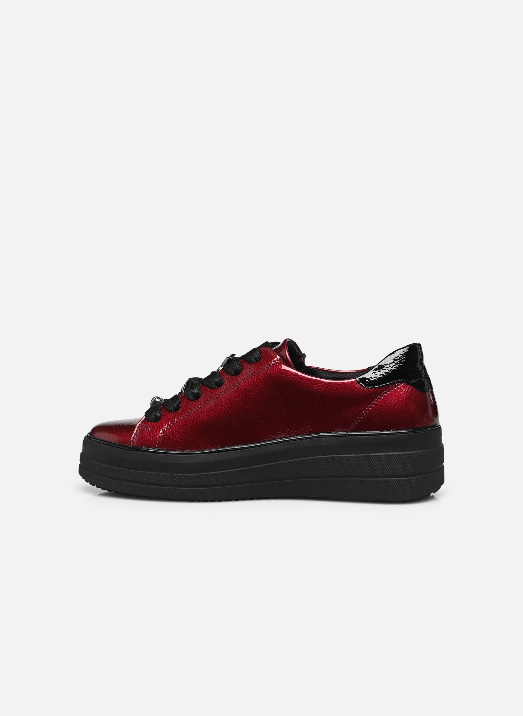 Sleehak sneakers D1C09 dames bordeaux Remonte Sleehak sneakers D1C09 dames bordeaux CHERRY/BLACK