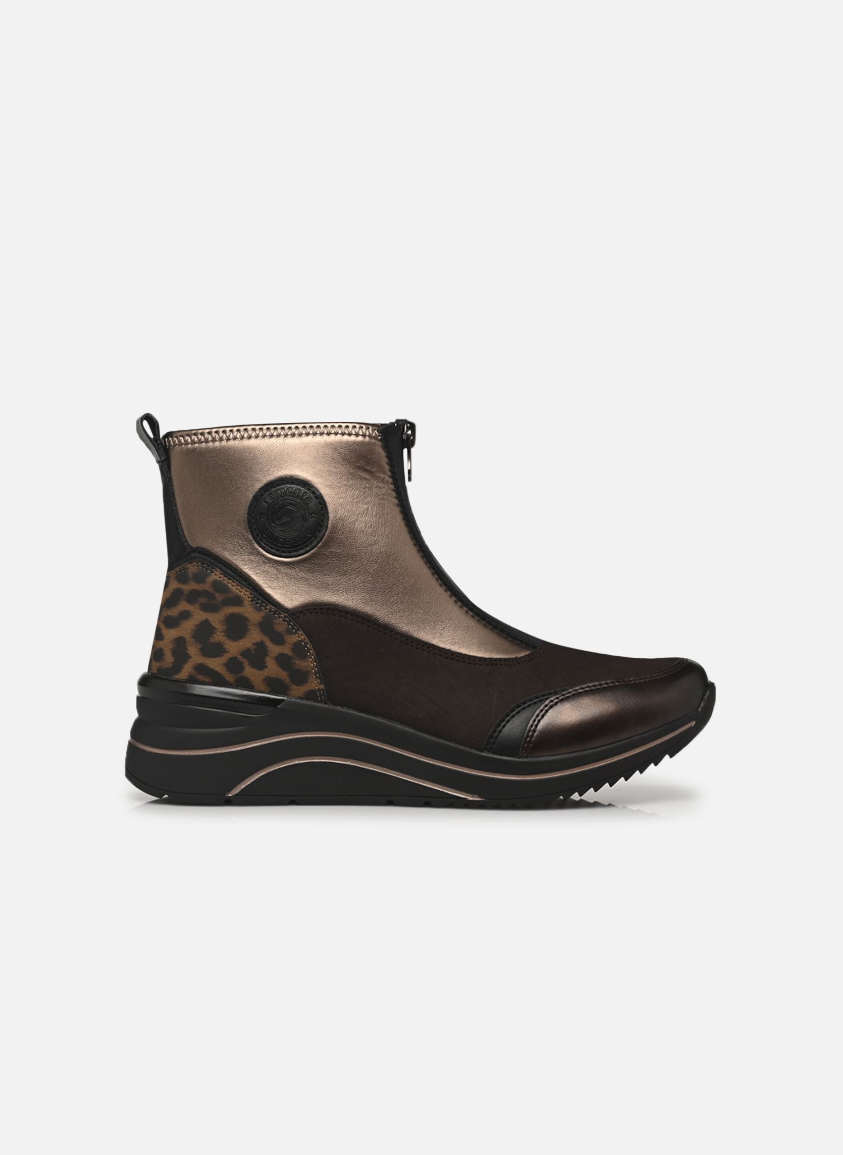 Sneakers con zeppa D0T78 donna oro e bronzo Remonte Sneakers con zeppa D0T78 donna oro e bronzo ANTIK/NOUGAT/SCHWARZ/BRONZE/BR