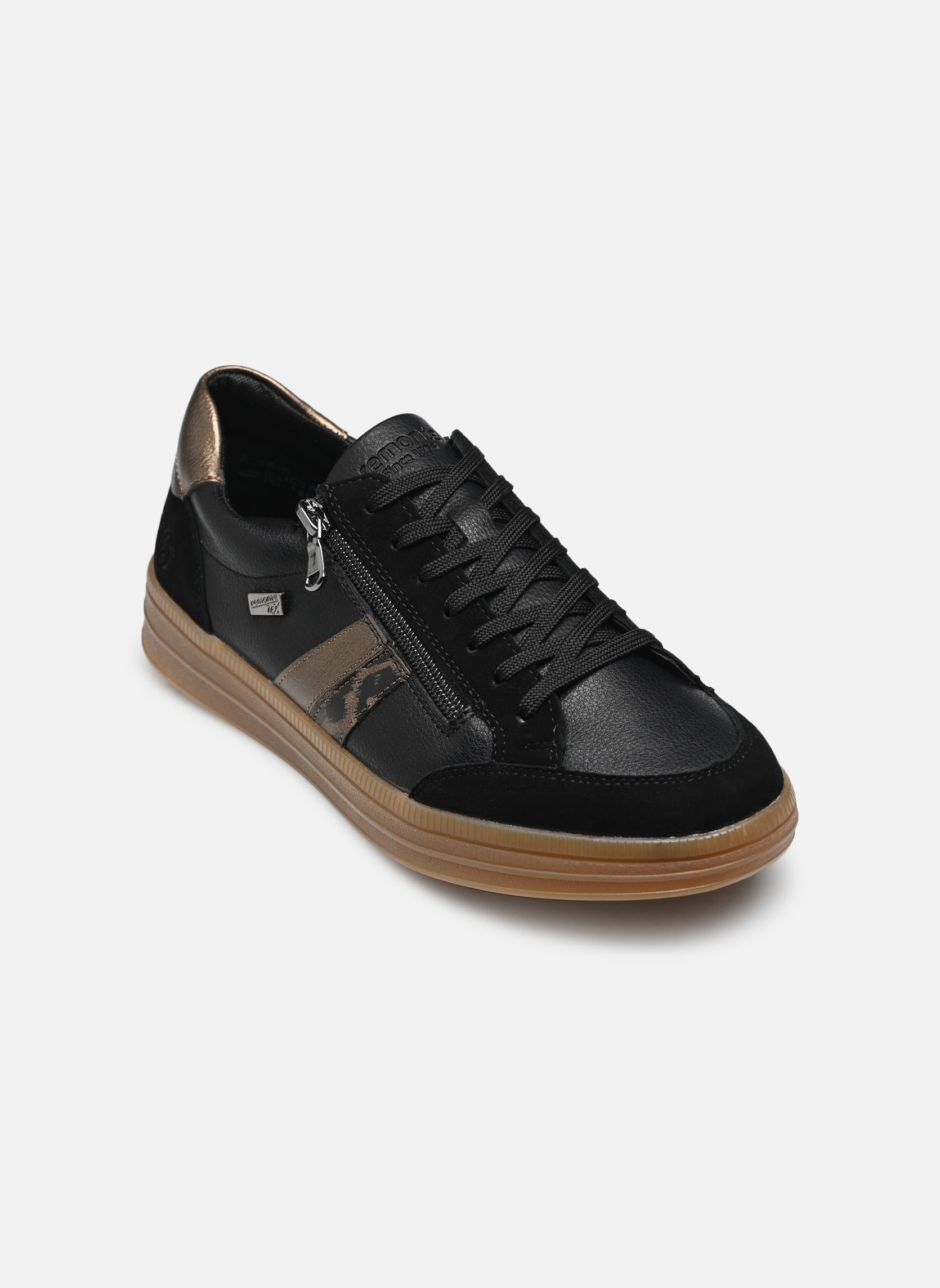 Niedrige Sneaker D2C04 damen schwarz Remonte Niedrige Sneaker D2C04 damen schwarz SCHWARZ/SCHWARZ/BROWN/BRONZE/S