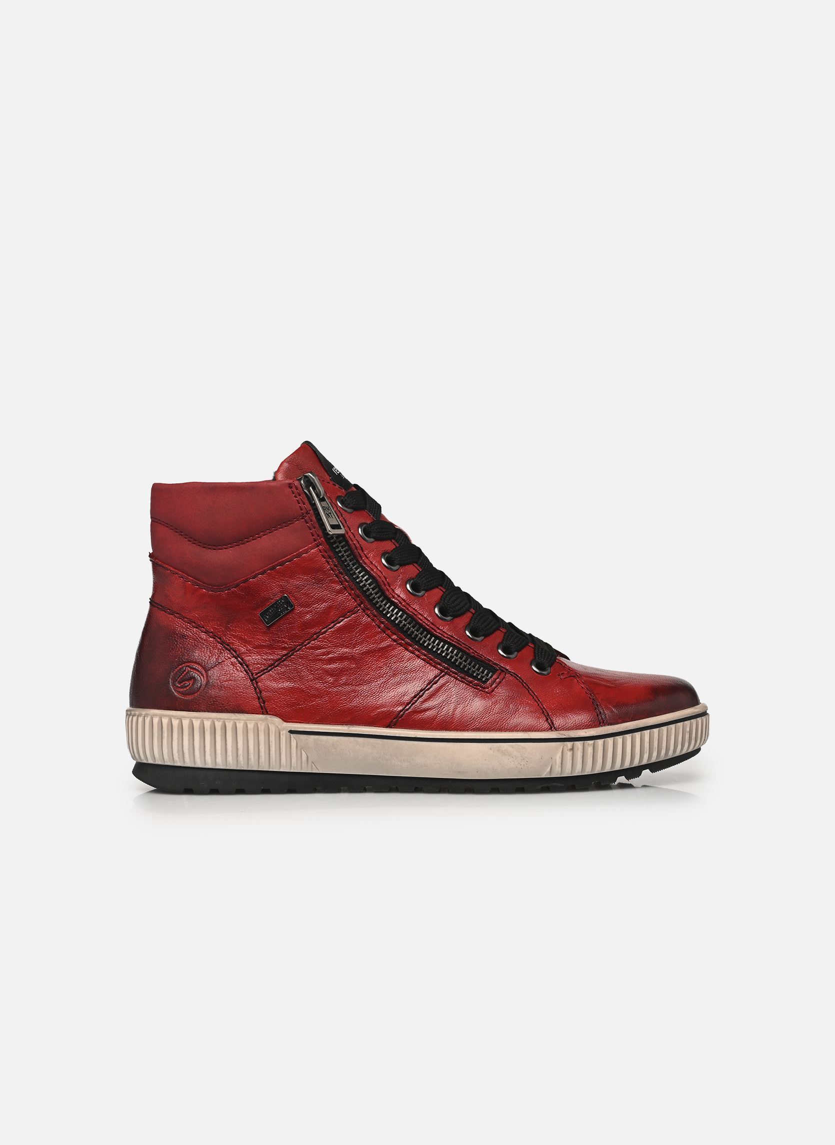 Hoge sneakers D0772 dames rood Remonte Hoge sneakers D0772 dames rood MOHN/ROT/MOHN