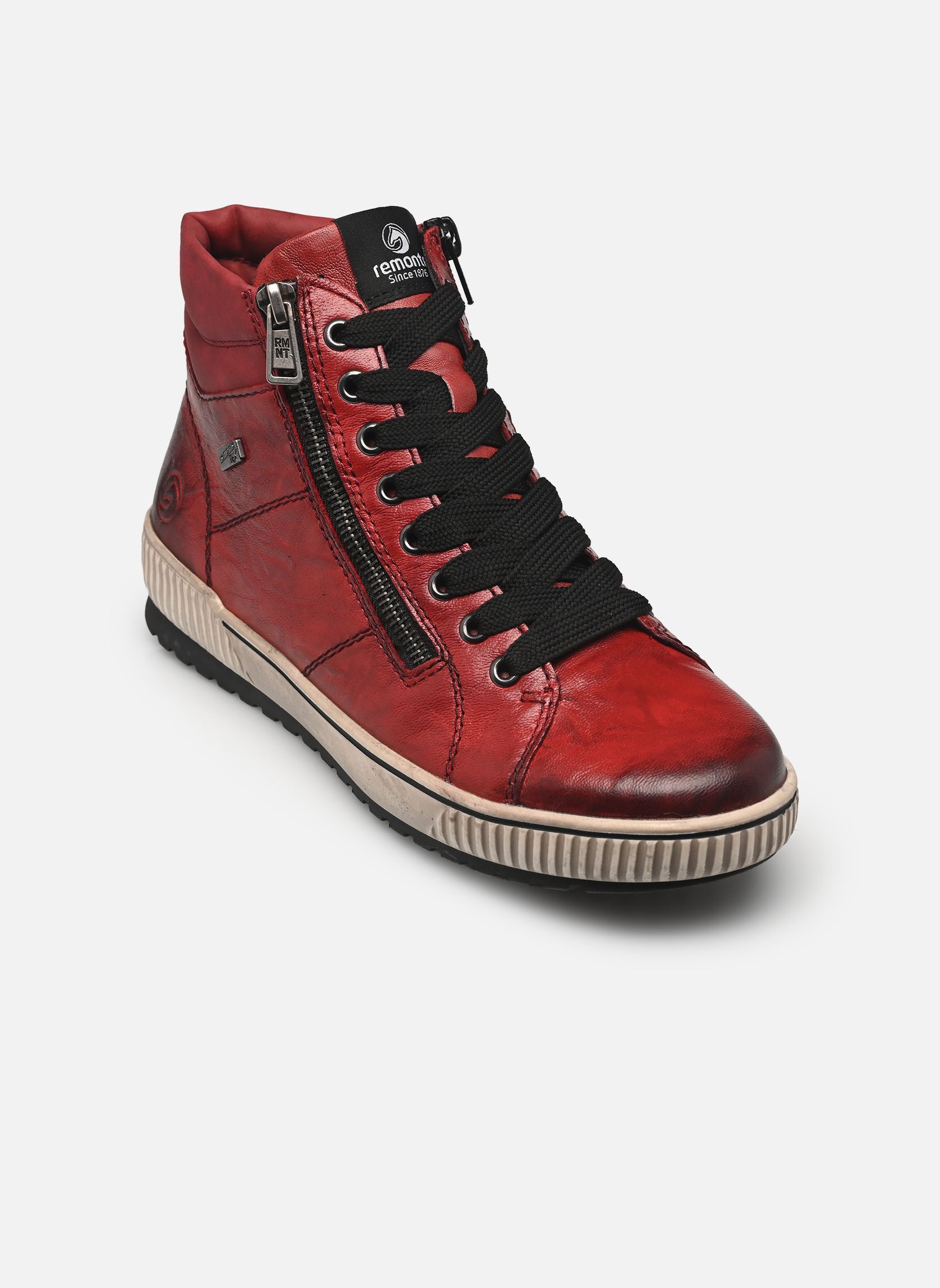 Hoge sneakers D0772 dames rood Remonte Hoge sneakers D0772 dames rood MOHN/ROT/MOHN