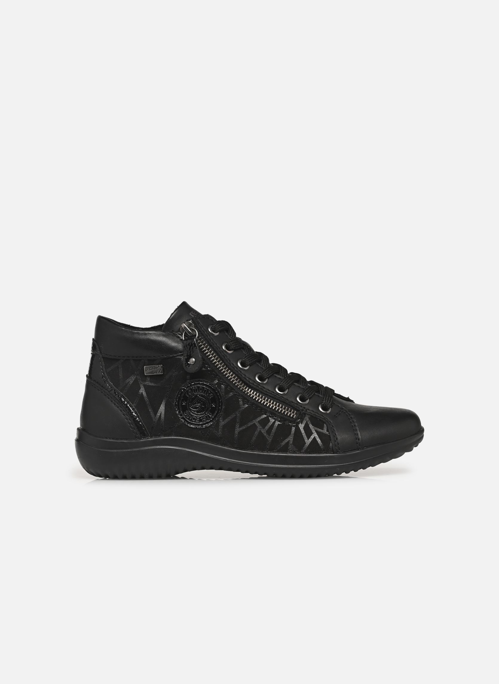 Baskets montantes D1E72 femme noir Remonte Baskets montantes D1E72 femme noir SCHWARZ/SCHWARZ/SCHWARZ SHINY/