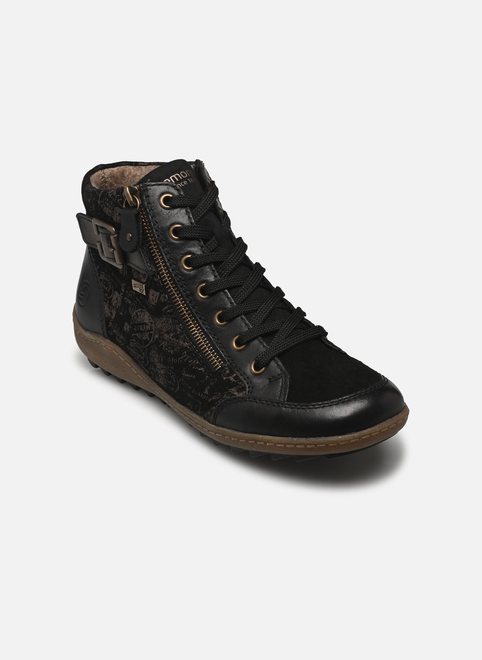 Hoge sneakers R1441 dames zwart Remonte Hoge sneakers R1441 dames zwart SCHWARZ/SCHWARZ/KUPFER/ANTIK/S