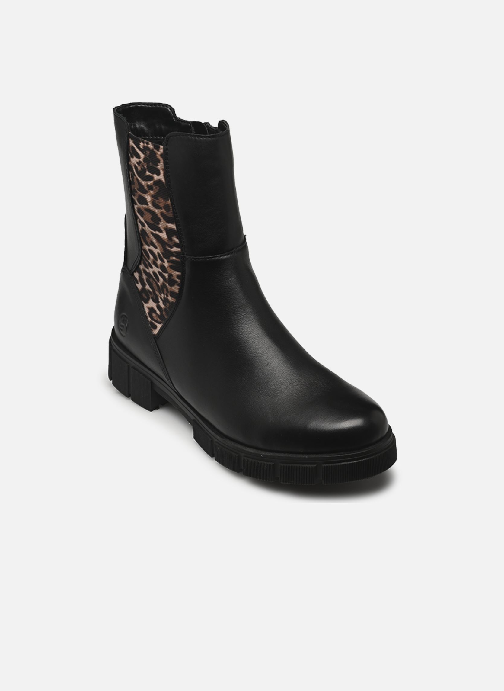 Bottines et boots D2S70 femme noir Remonte Bottines et boots D2S70 femme noir schwarz/schwarz/leo-ginger