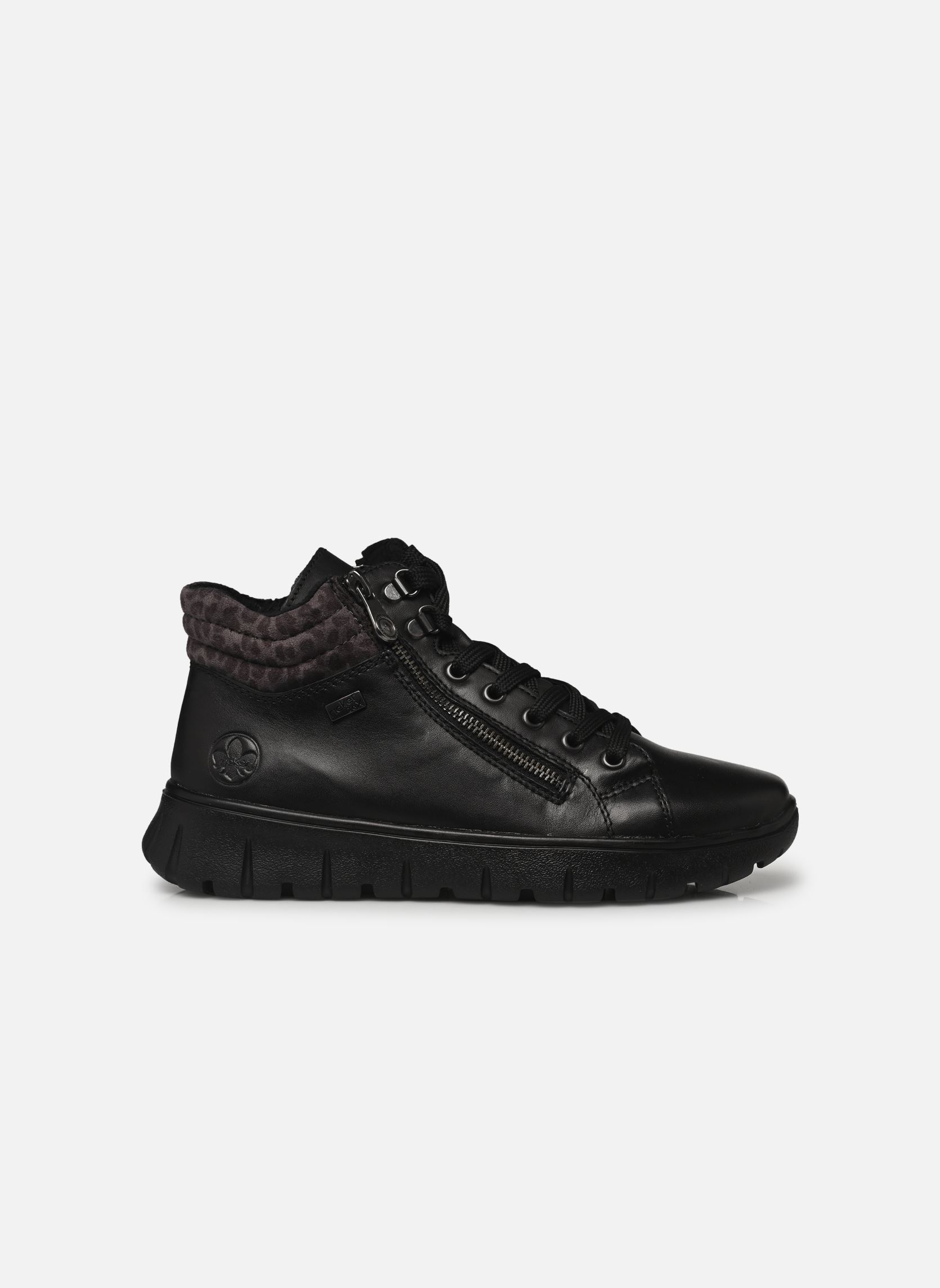 Baskets montantes N1305 femme noir Rieker Baskets montantes N1305 femme noir SCHWARZ/LEO-GREY/SCHWARZ NEW