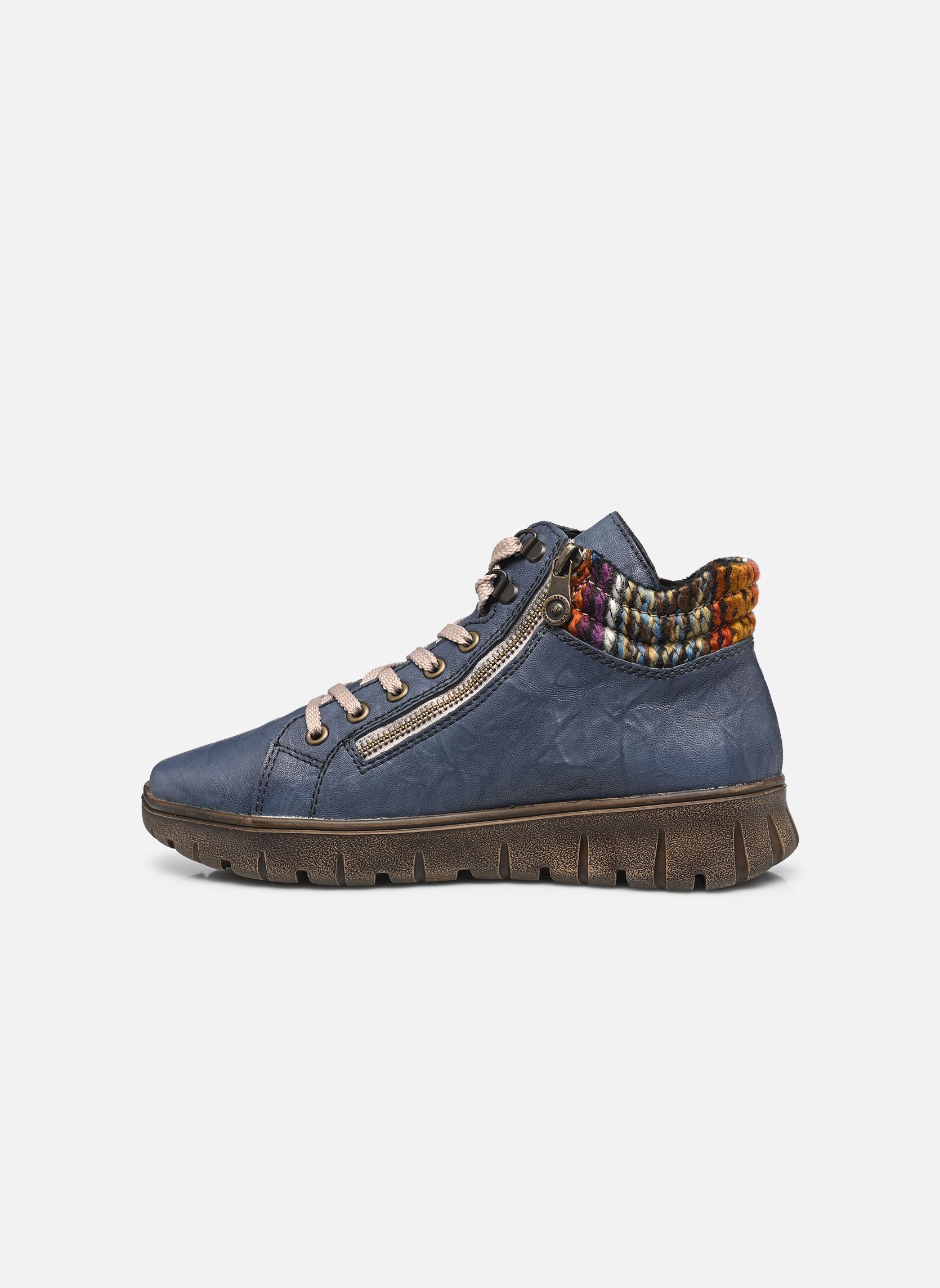 Sneakers alte N1305 donna blu Rieker Sneakers alte N1305 donna blu BALTIK/ORANGE-MULTI